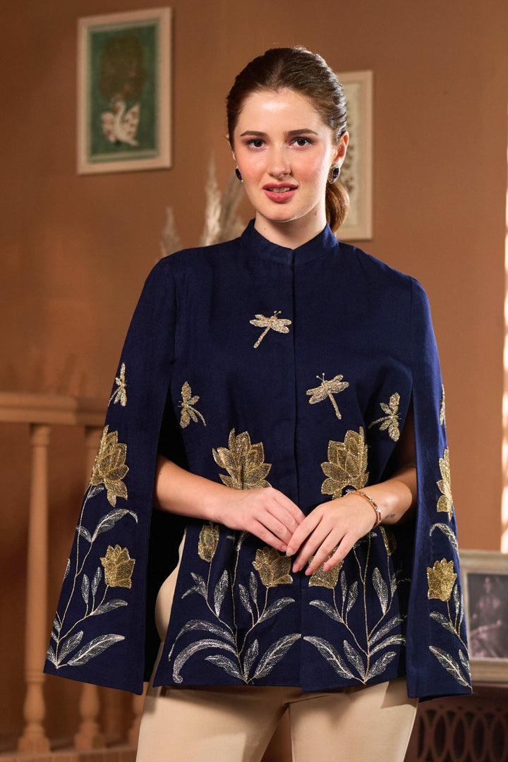 Taroob Twilight Garden Embellished Cape