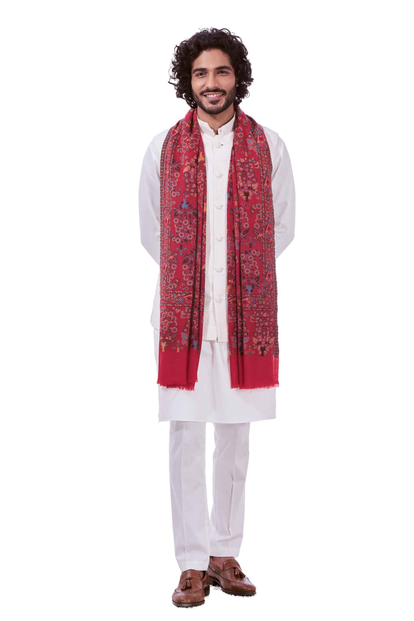 Taroob Men's Wool Kashmiri Kaani Stole