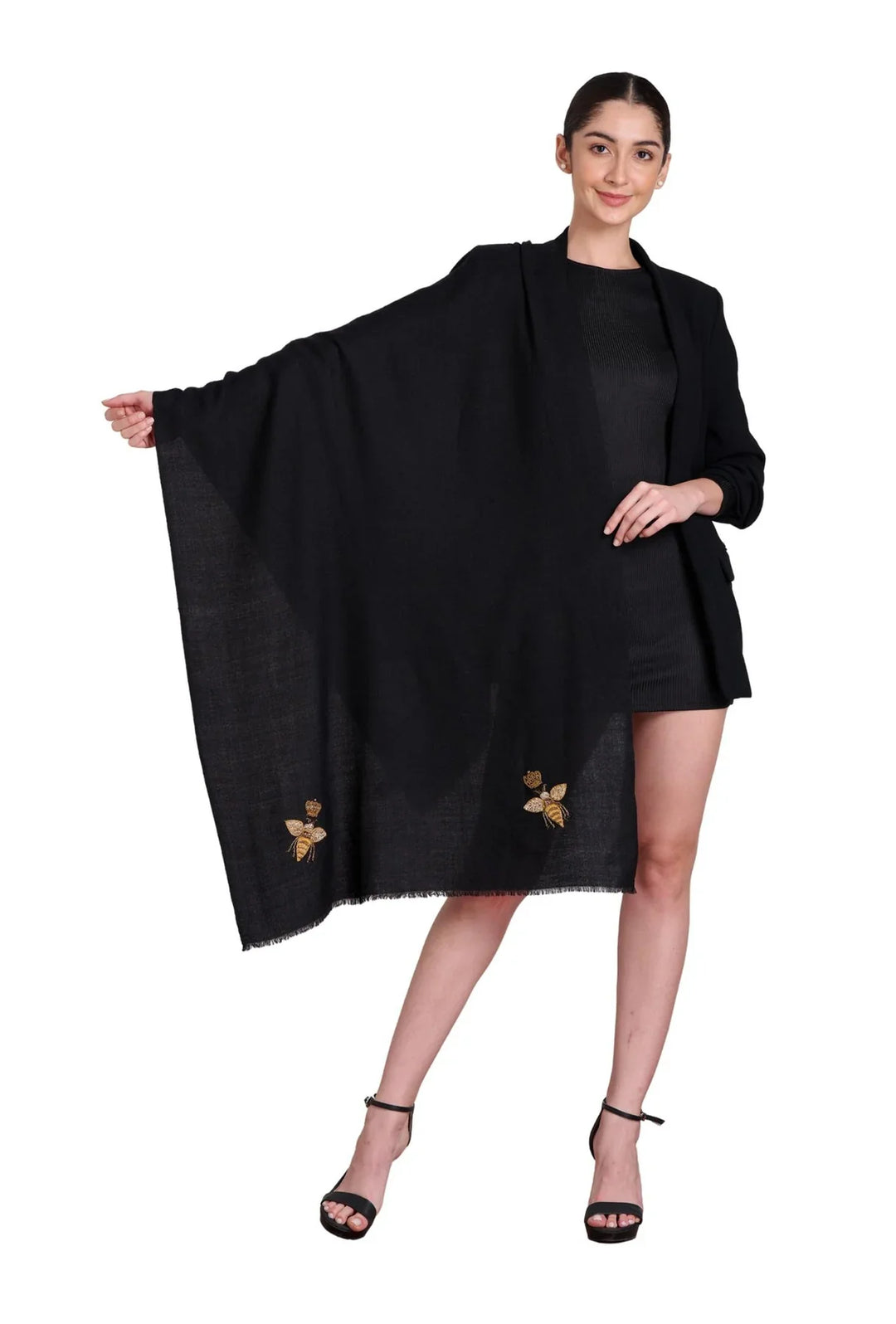 Taroob Couple Gift Set of Embroidered Stole for Her & Jamawar Stole for Him