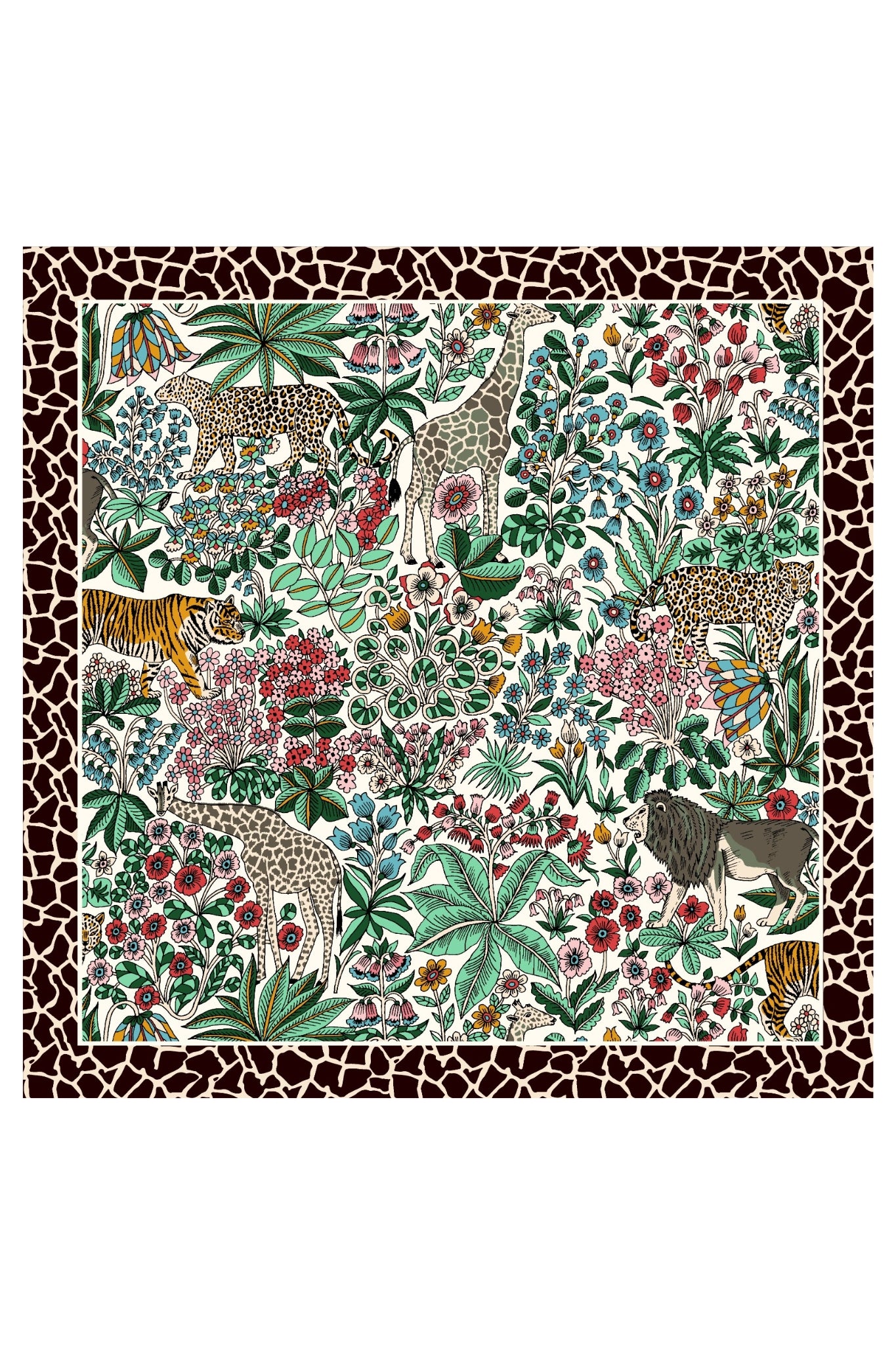 Taroob Tropical Safari Silk Pocket Square