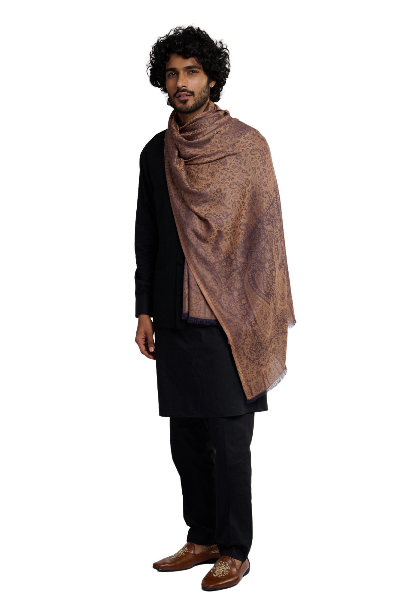 Taroob Men's Authentic Kashmiri Jamawar Stole