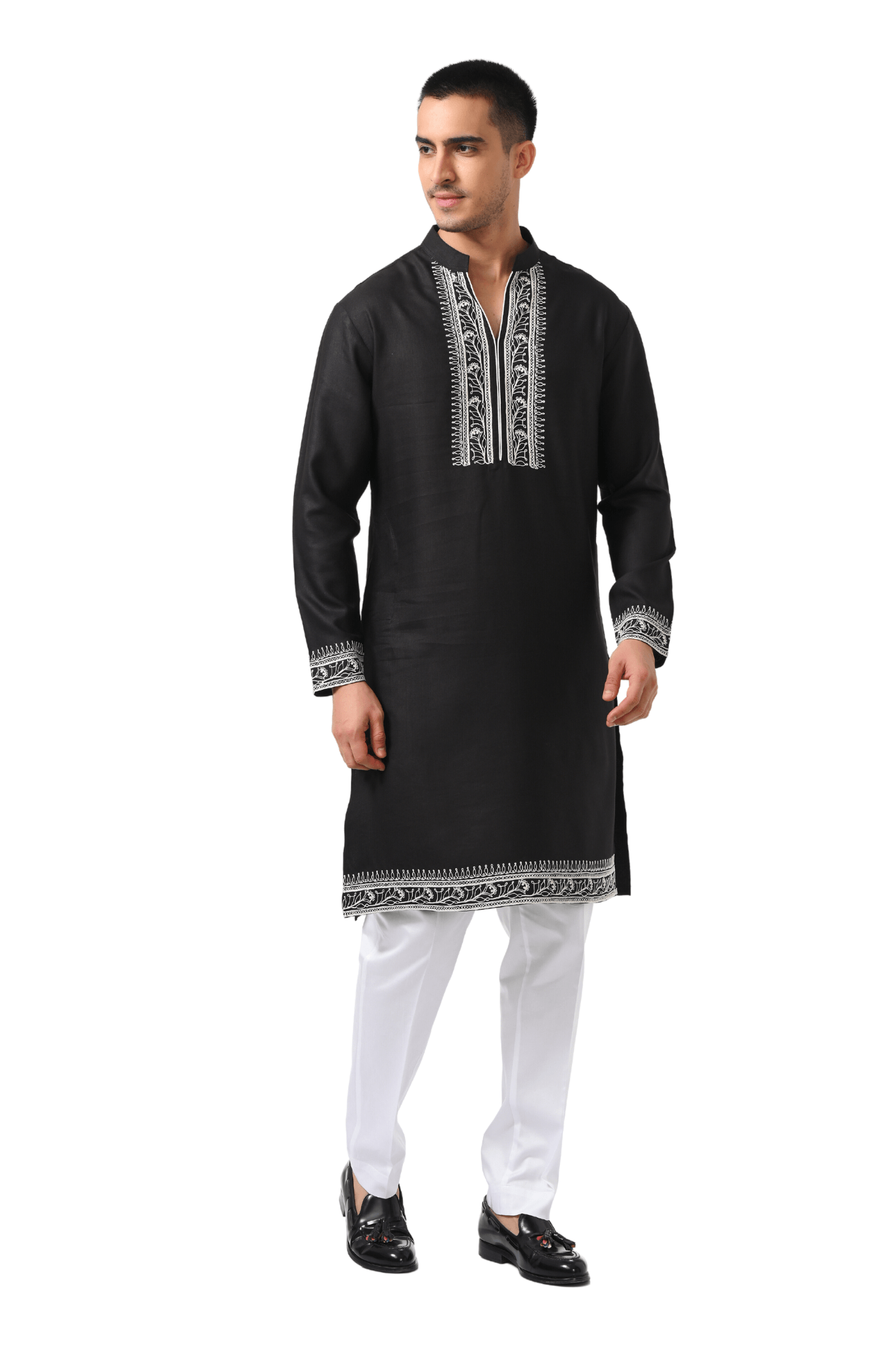 Taroob Dori Embroidered Silk Kurta Pajama Set