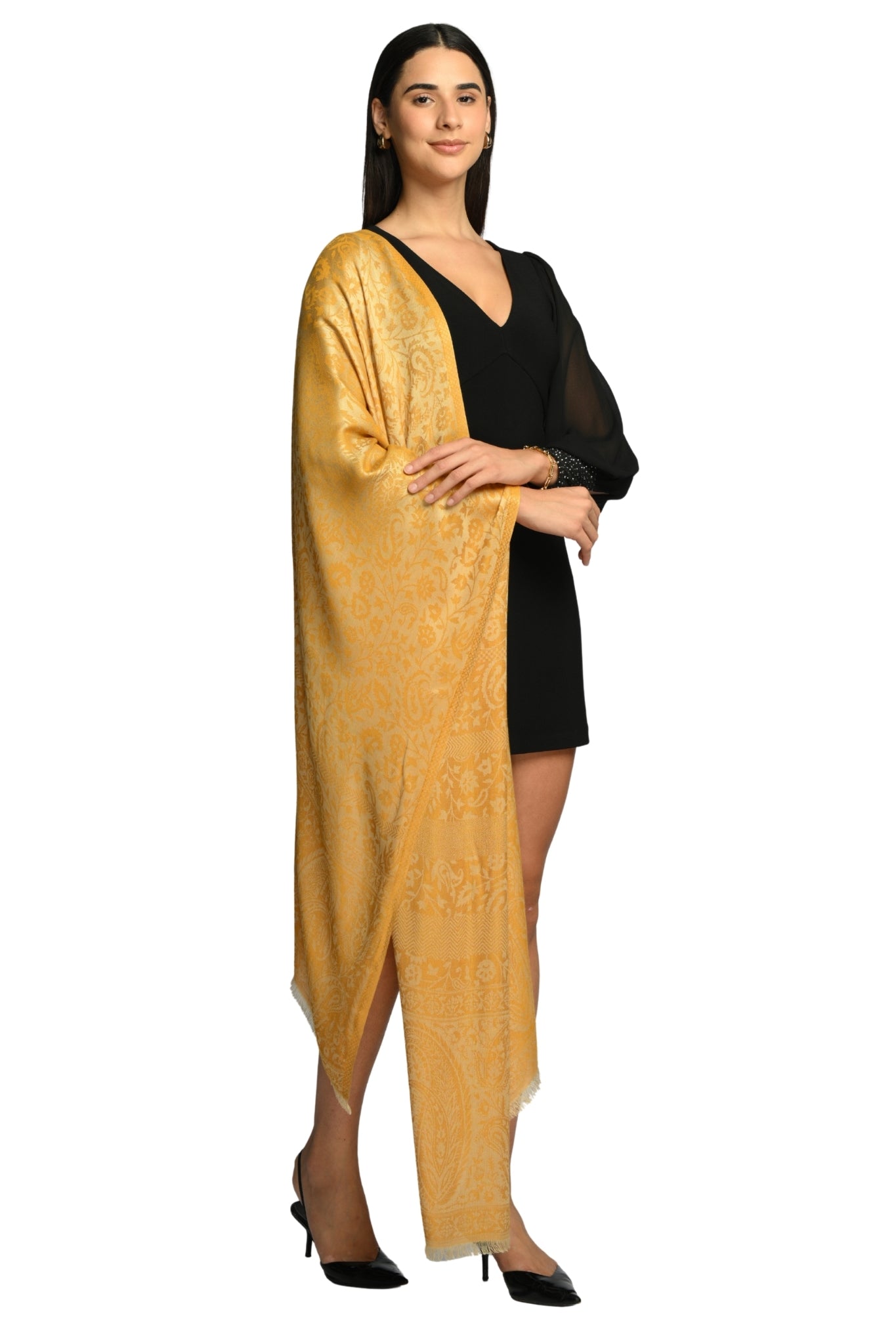 Taroob Fine Weave Silk Jamawar Stole