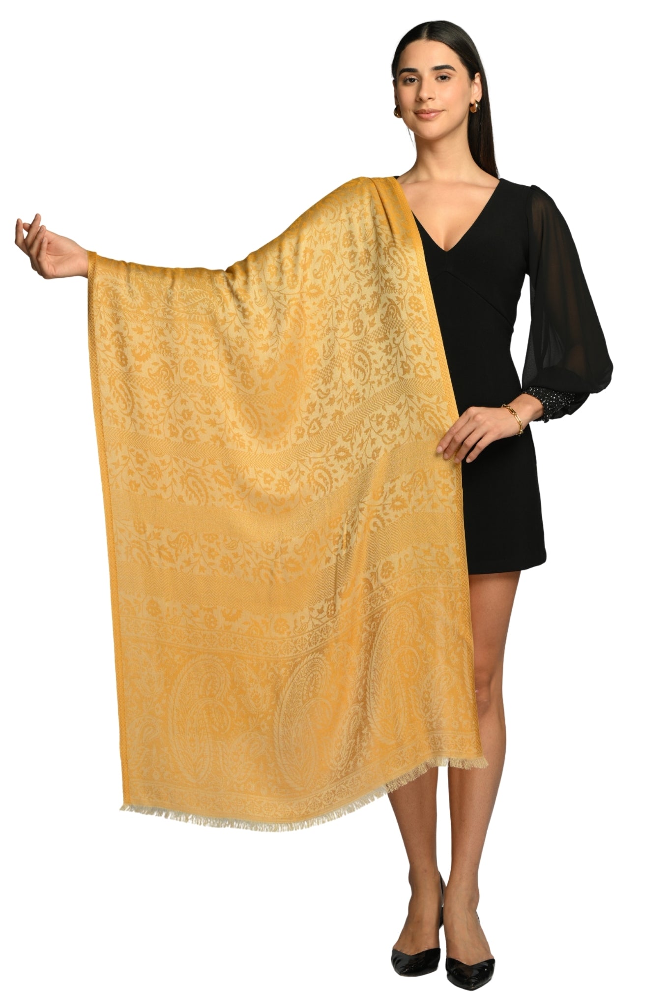 Taroob Fine Weave Silk Jamawar Stole