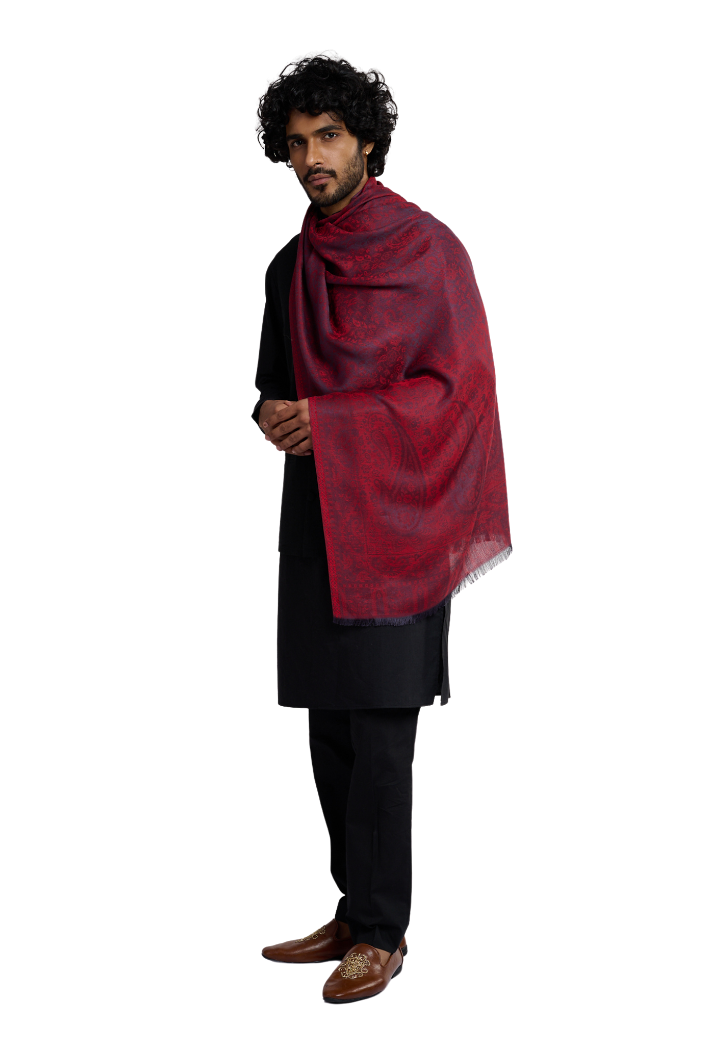 Taroob Men's Authentic Kashmiri Jamawar Stole