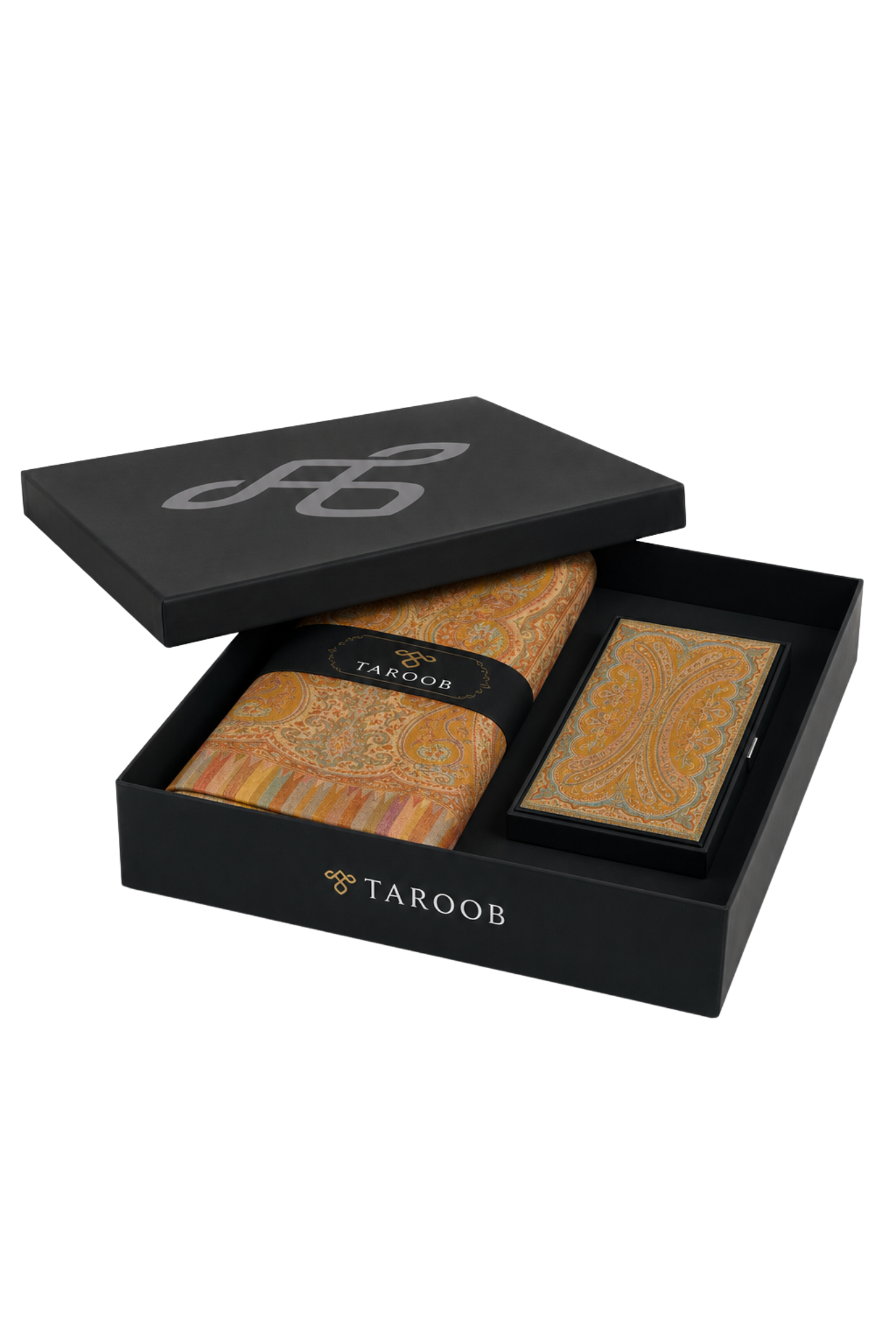 Taroob Gift Set of Silk Jamawar Stole & Pocket Square