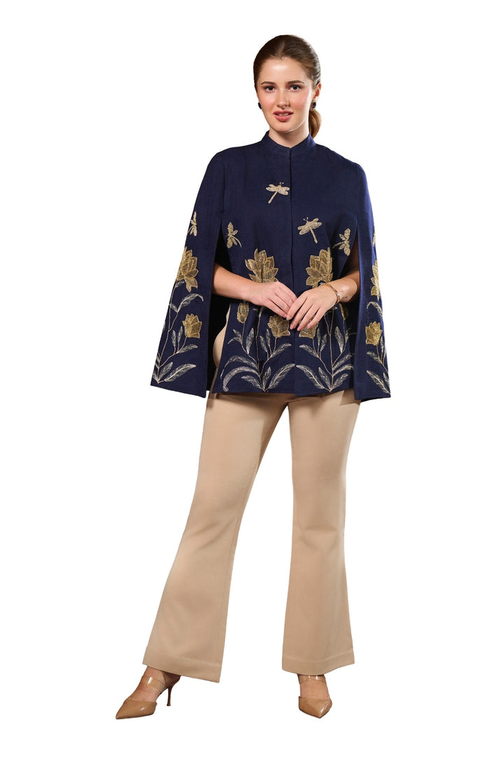 Taroob Twilight Garden Embellished Cape