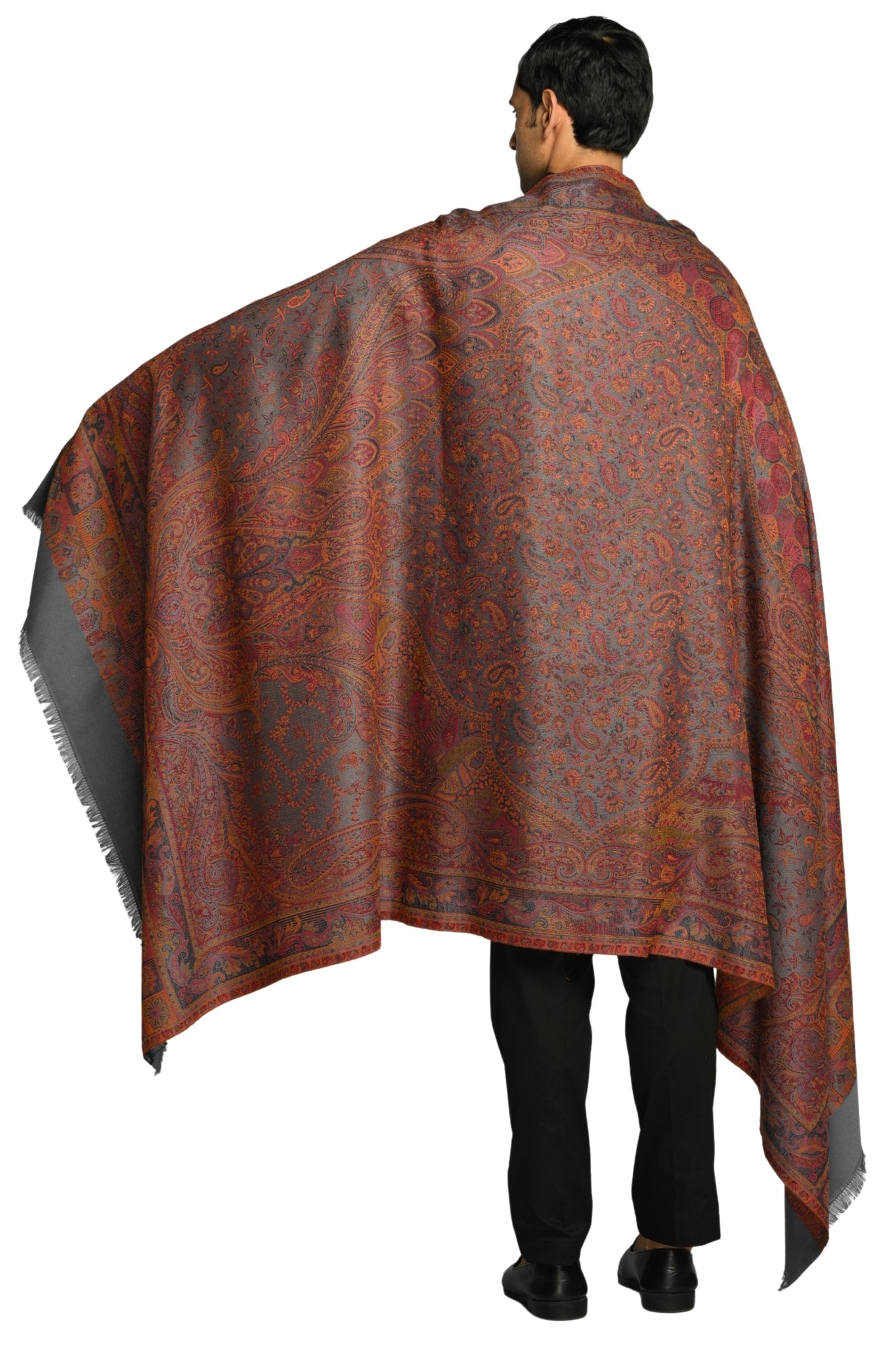 Taroob Faux Pashmina Antique Jamawar Shawl