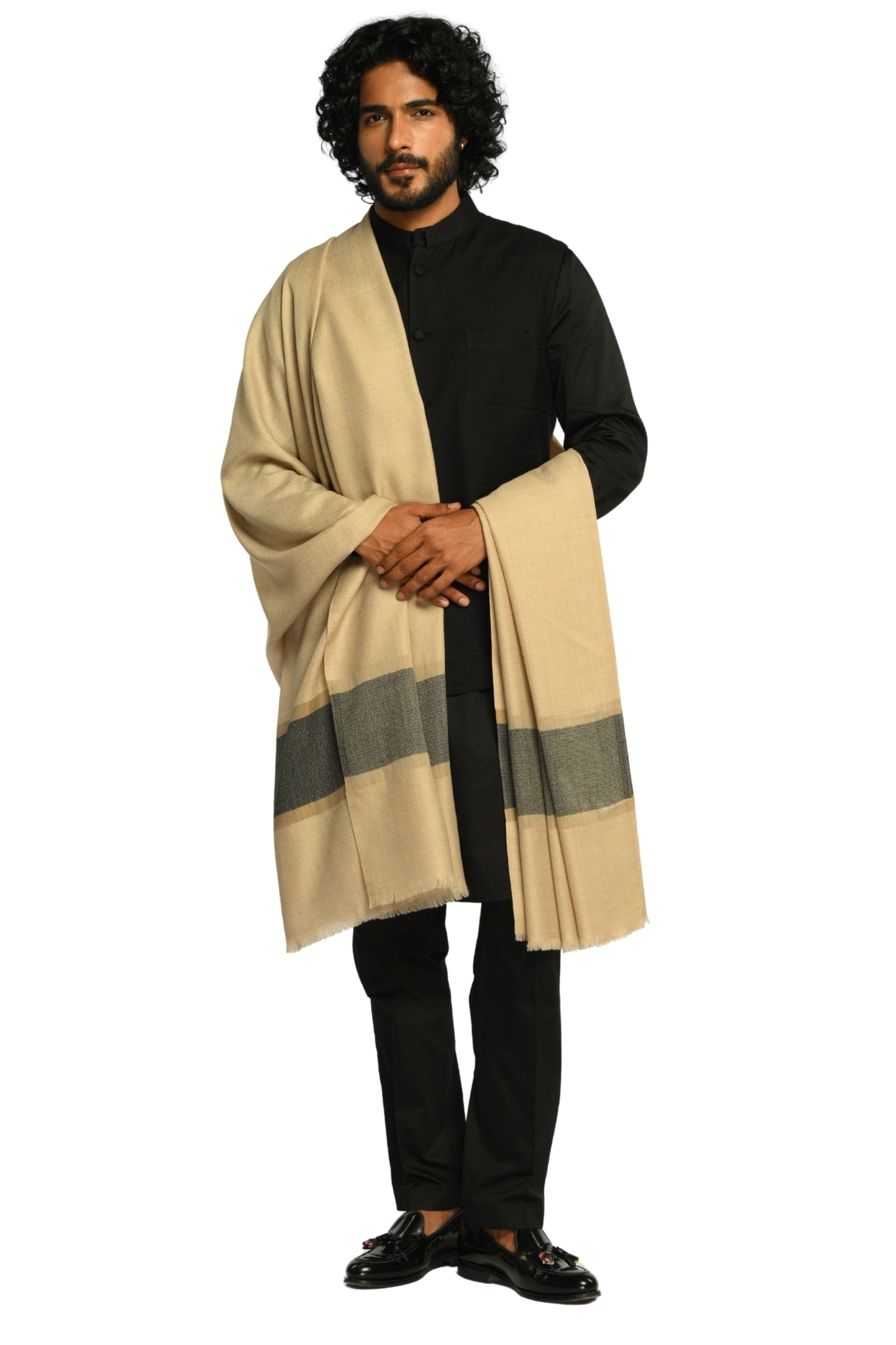 Taroob Vintage Zari Border Wool Dusala