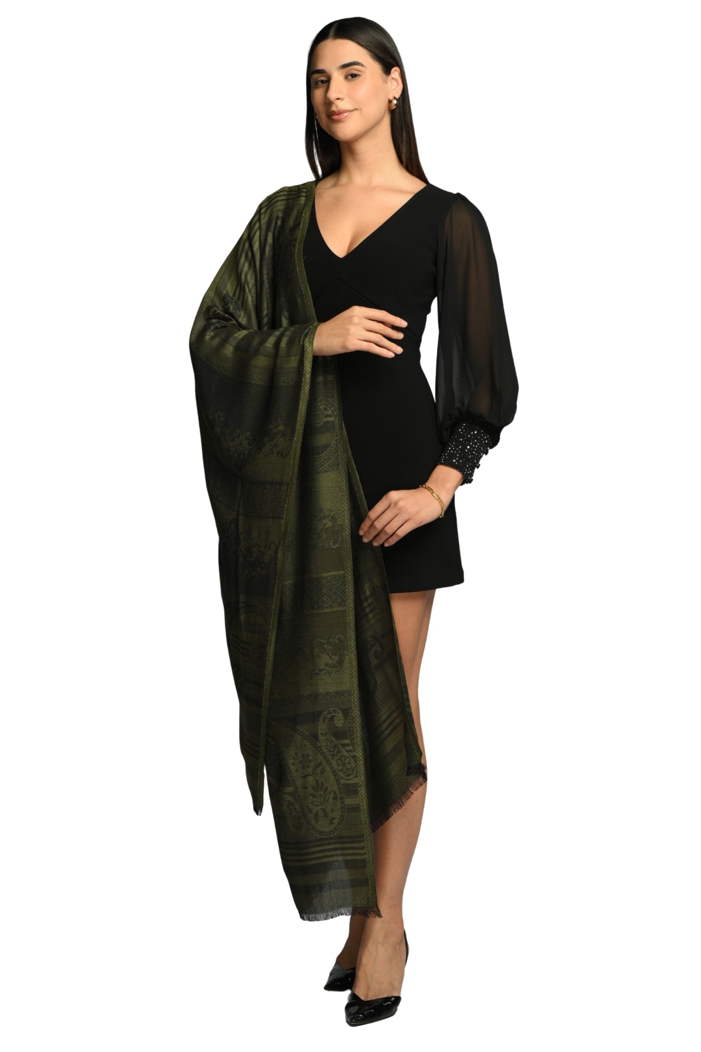 Taroob Signature Jamawar Silk Stole
