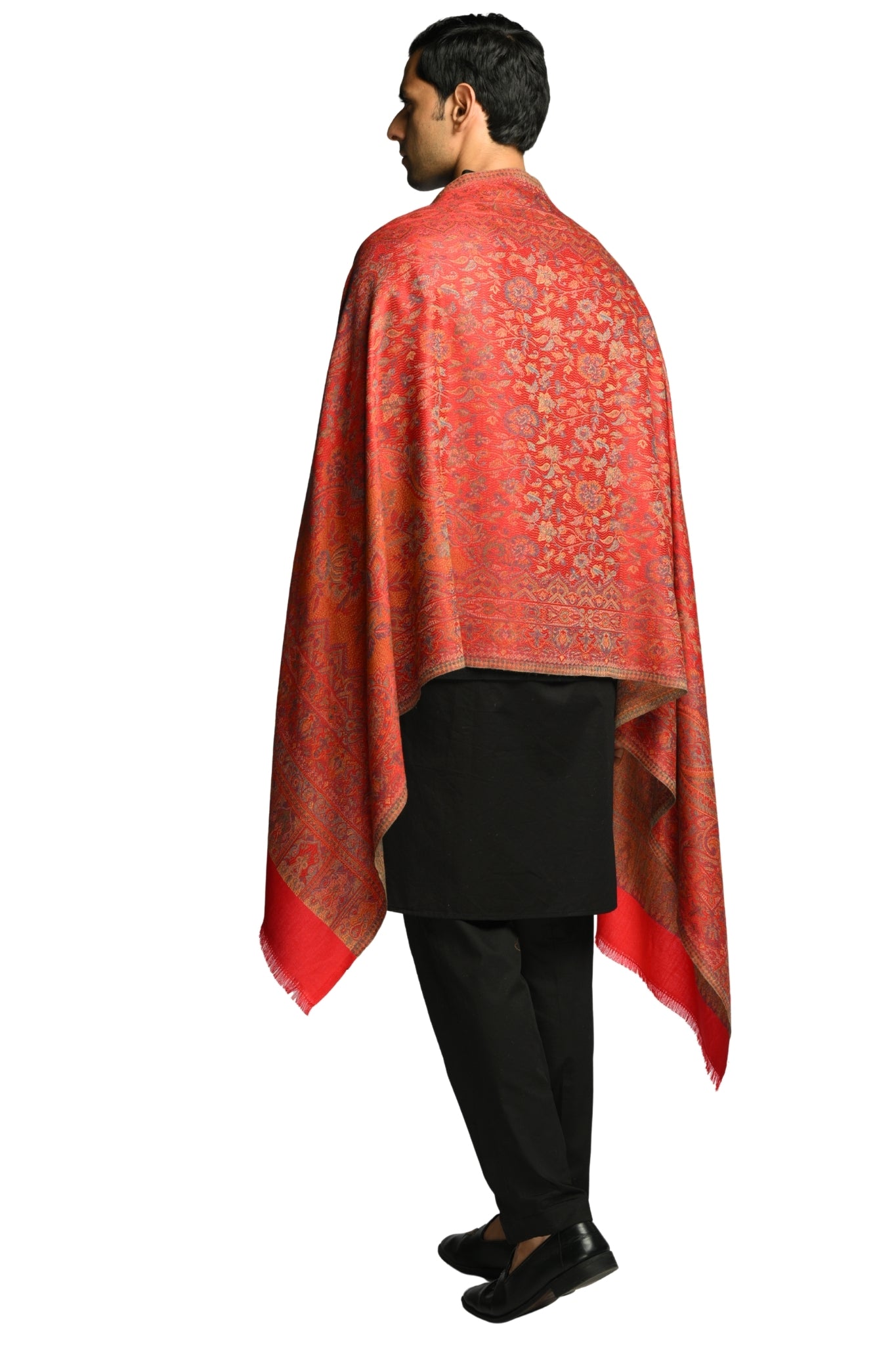 Taroob Faux Pashmina Antique Jamawar Stole
