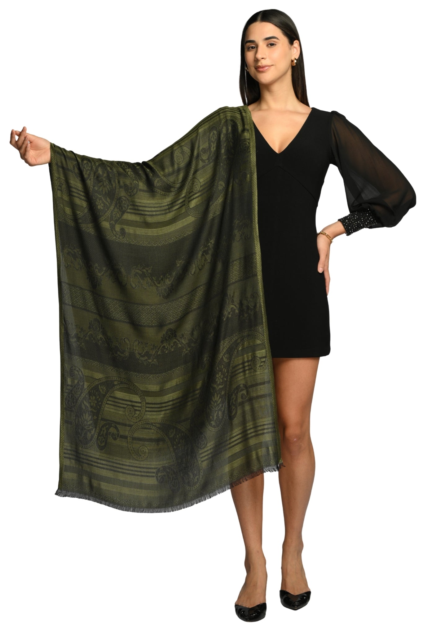 Taroob Signature Jamawar Silk Stole