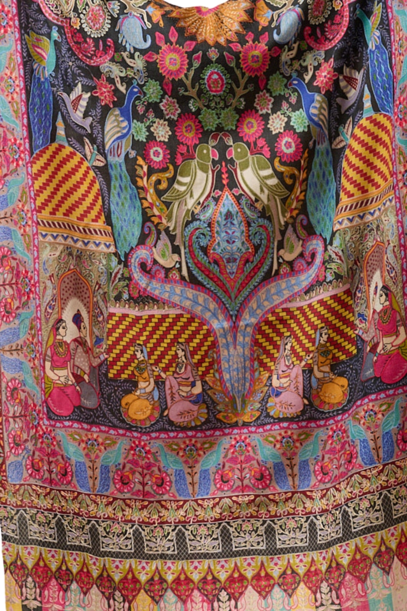 Taroob Royal Raj-Darbar Fine Wool Kalamkari Stole