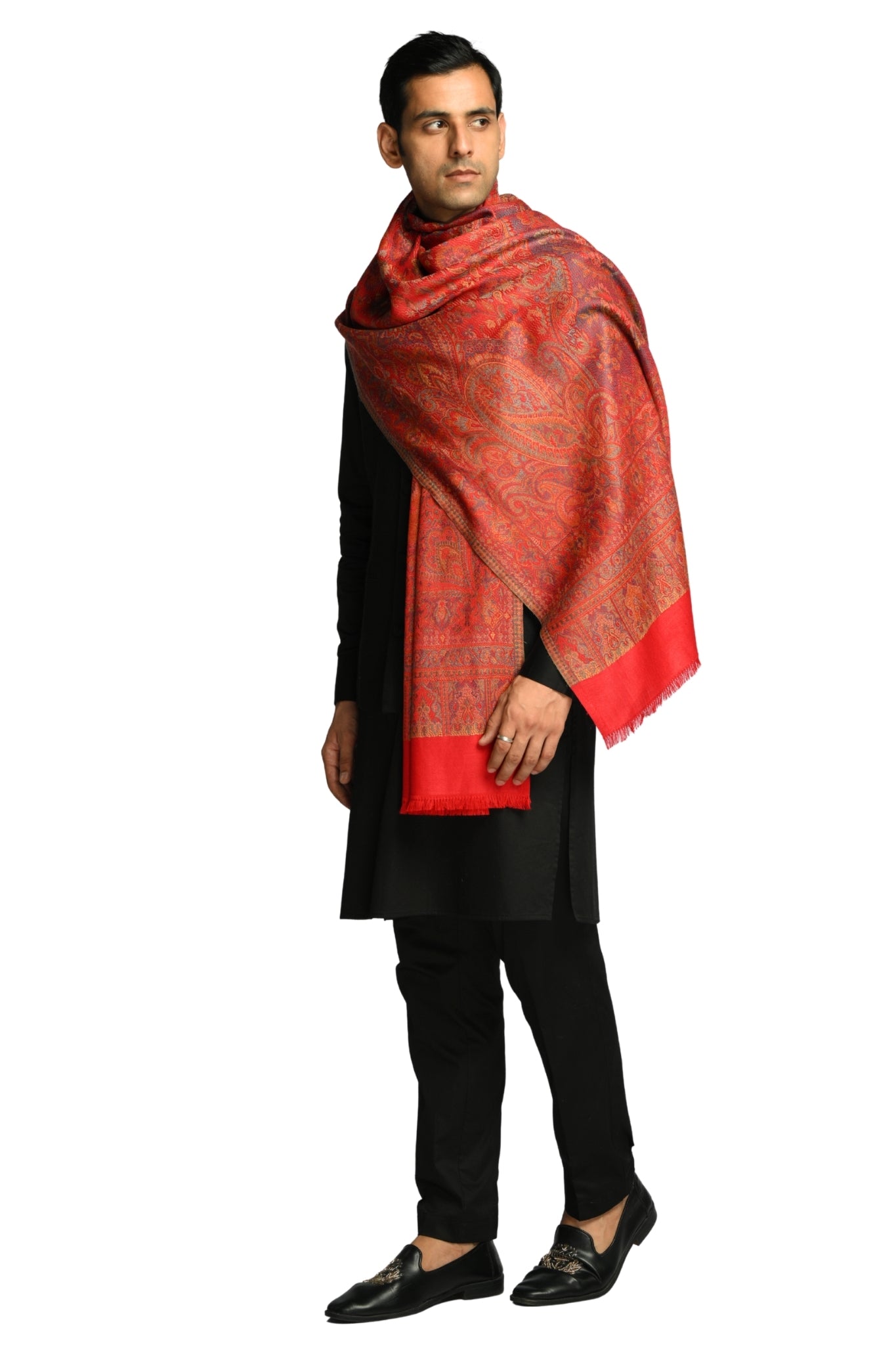 Taroob Faux Pashmina Antique Jamawar Stole