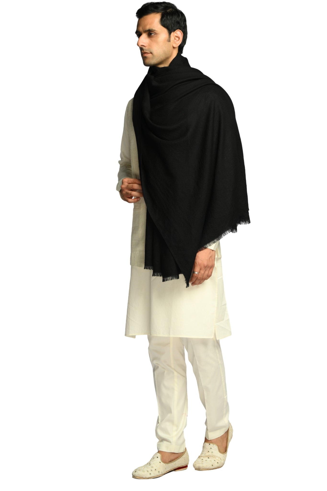 Men's Black MP Reversible Stole Taroob