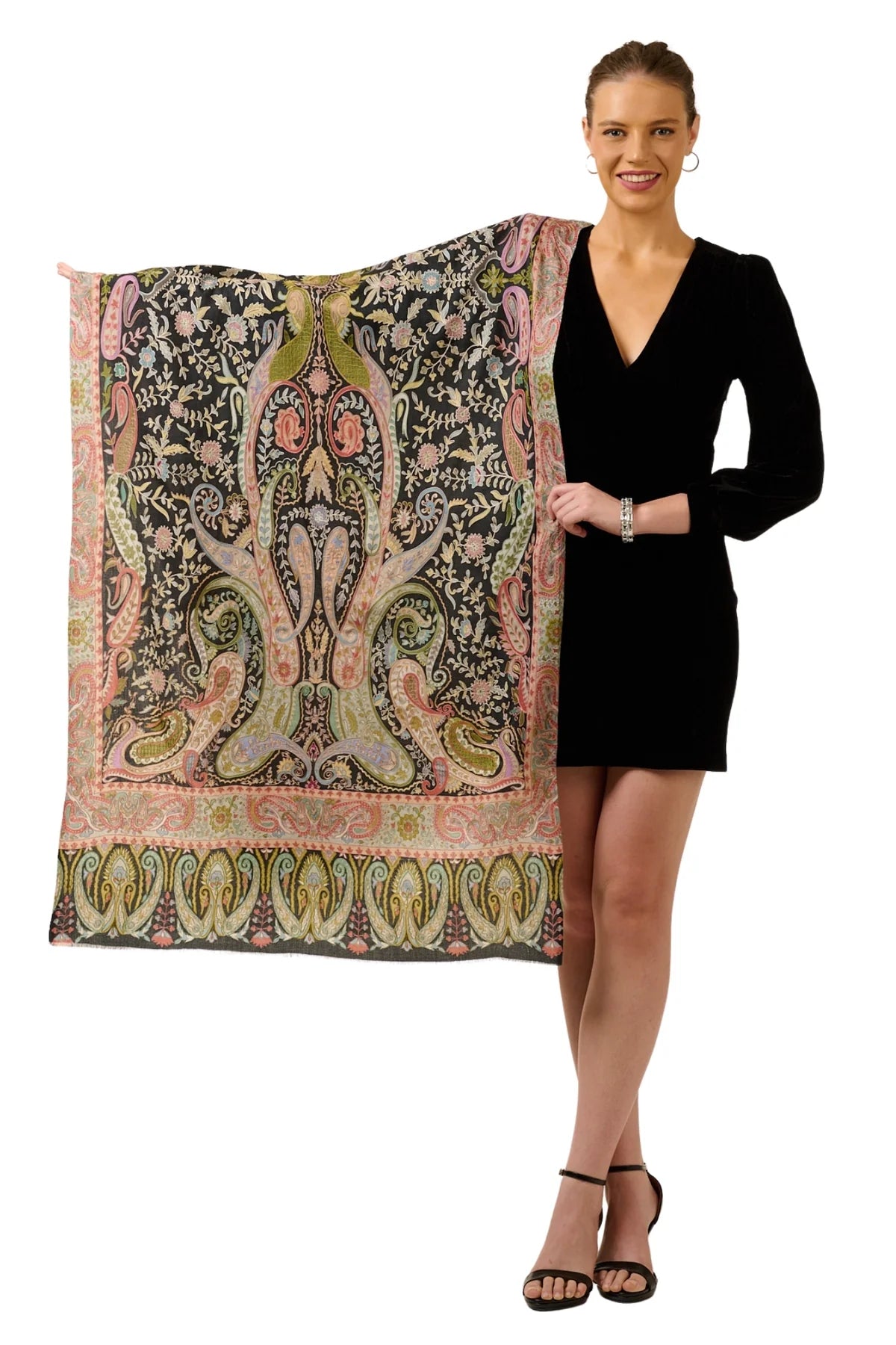 Taroob Gift Set of Unisex Kashmiri Kalamkari Stole for Him or Her