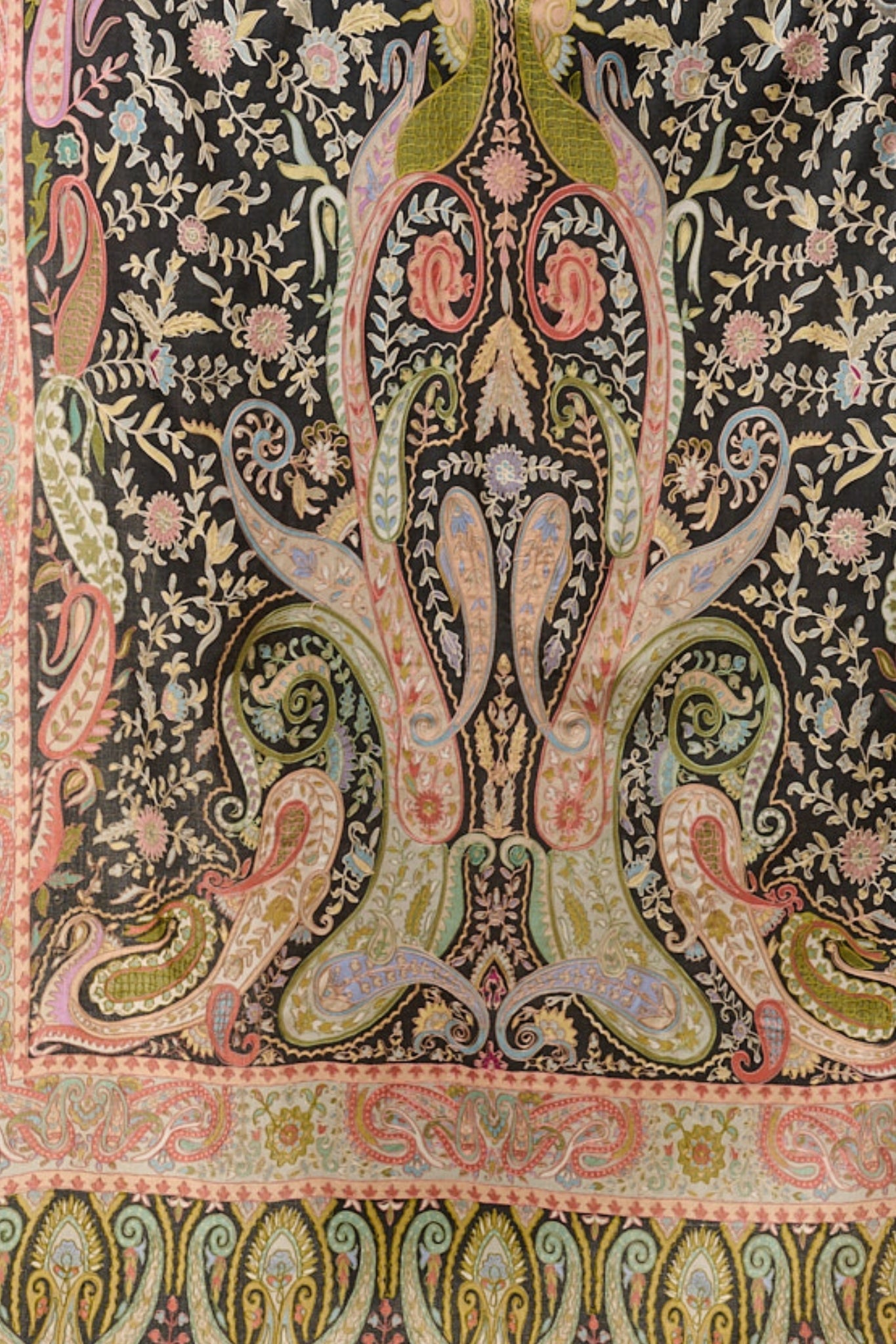 Taroob Urban Paisley Wool Kalamkari Stole