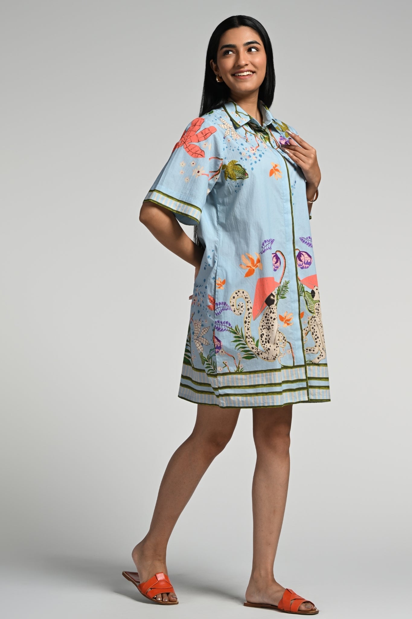 Taroob Monkey Pop Cotton Dress