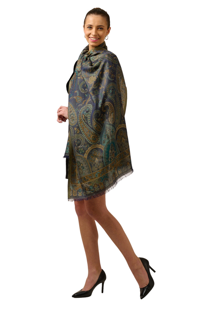 Taroob Beautiful Kashmiri Paisley Jamawar Stole