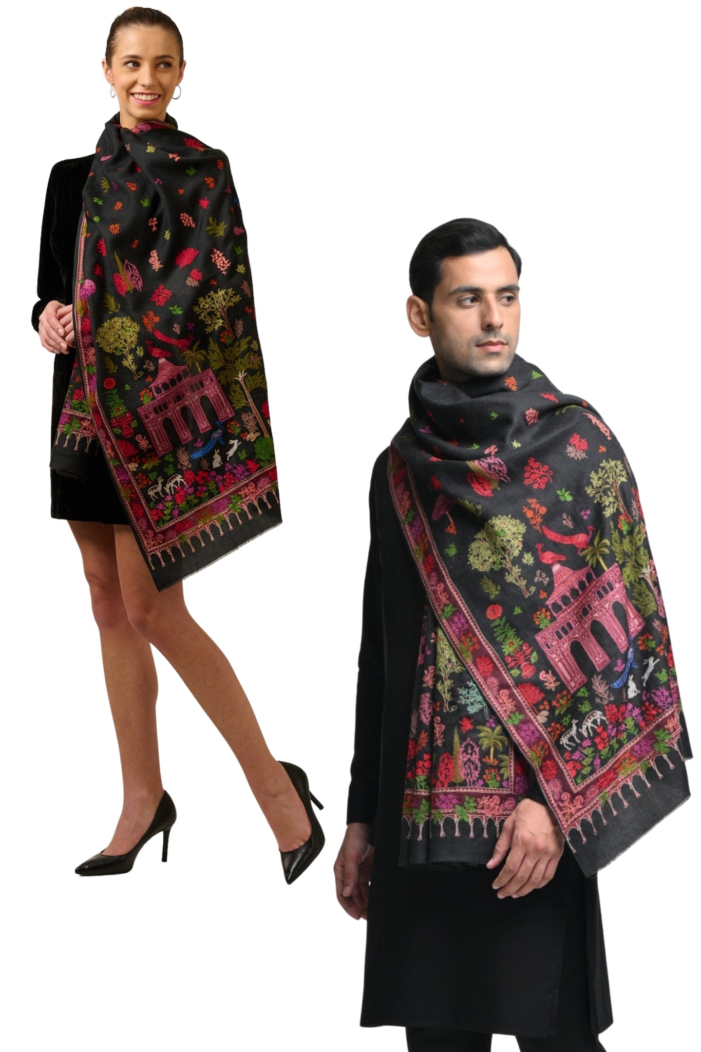 Taroob Gift Set of Exclusive Kalamkari Stole for Him or Her ( Unisex Stole )