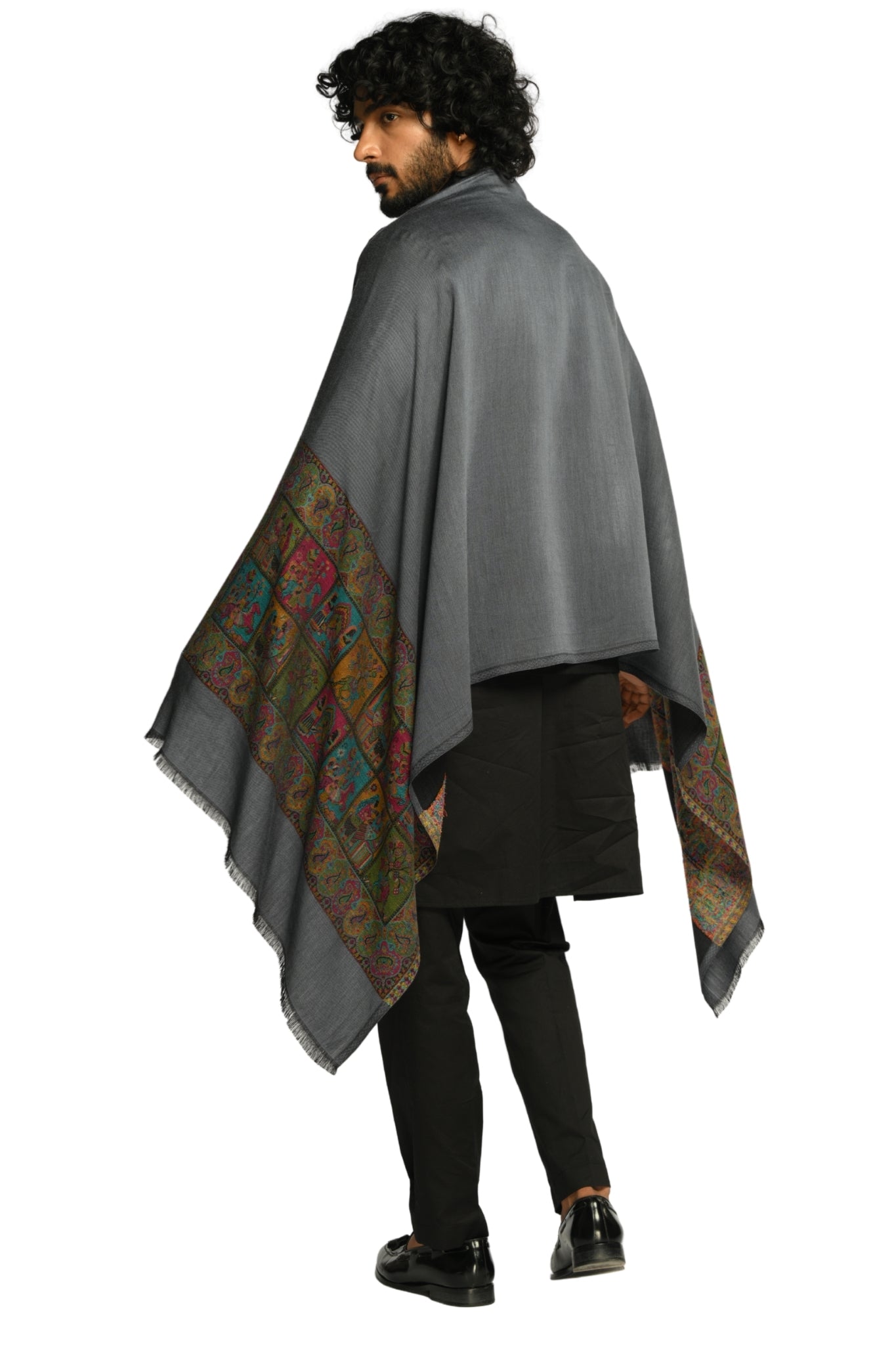 Taroob Darbar Kaani Border Silk Stole