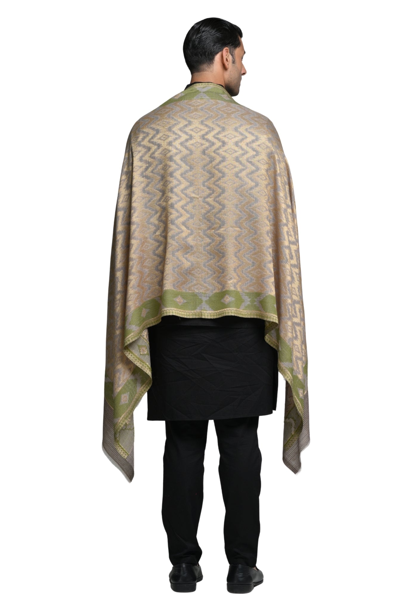 Taroob Moonlight Wool Ikat Kaani Stole