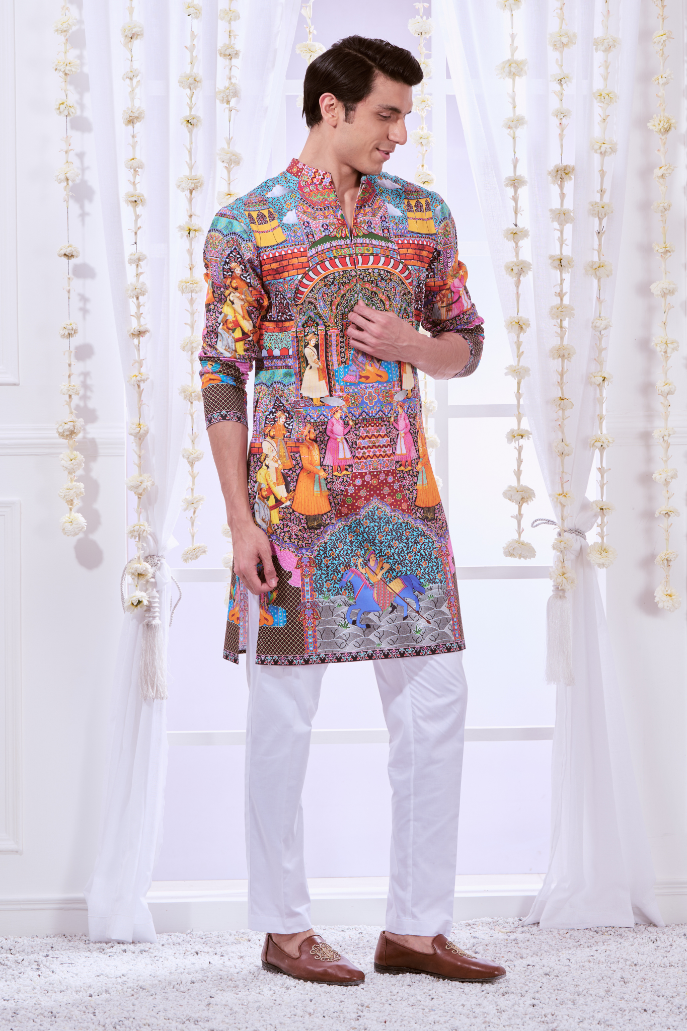 Taroob Royal Raj-Darbar Printed Kurta Pajama Set