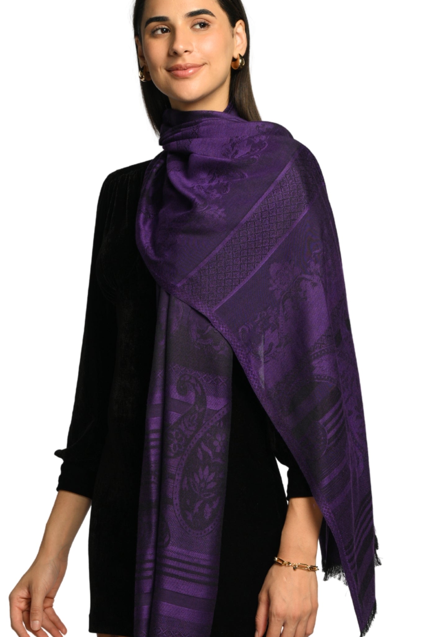 Taroob Signature Jamawar Silk Stole
