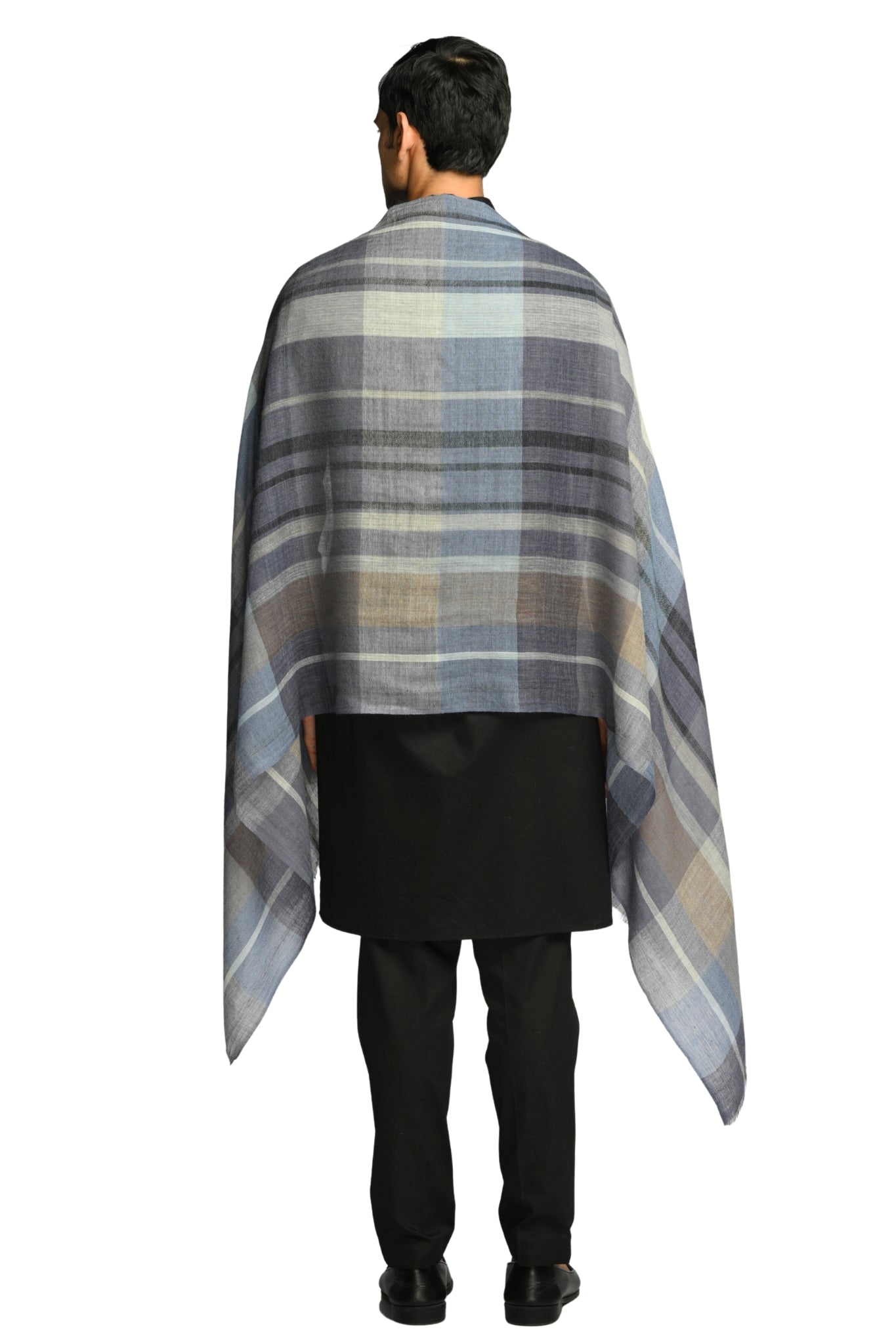Taroob Softline Plaid  Merino Wool Scarf