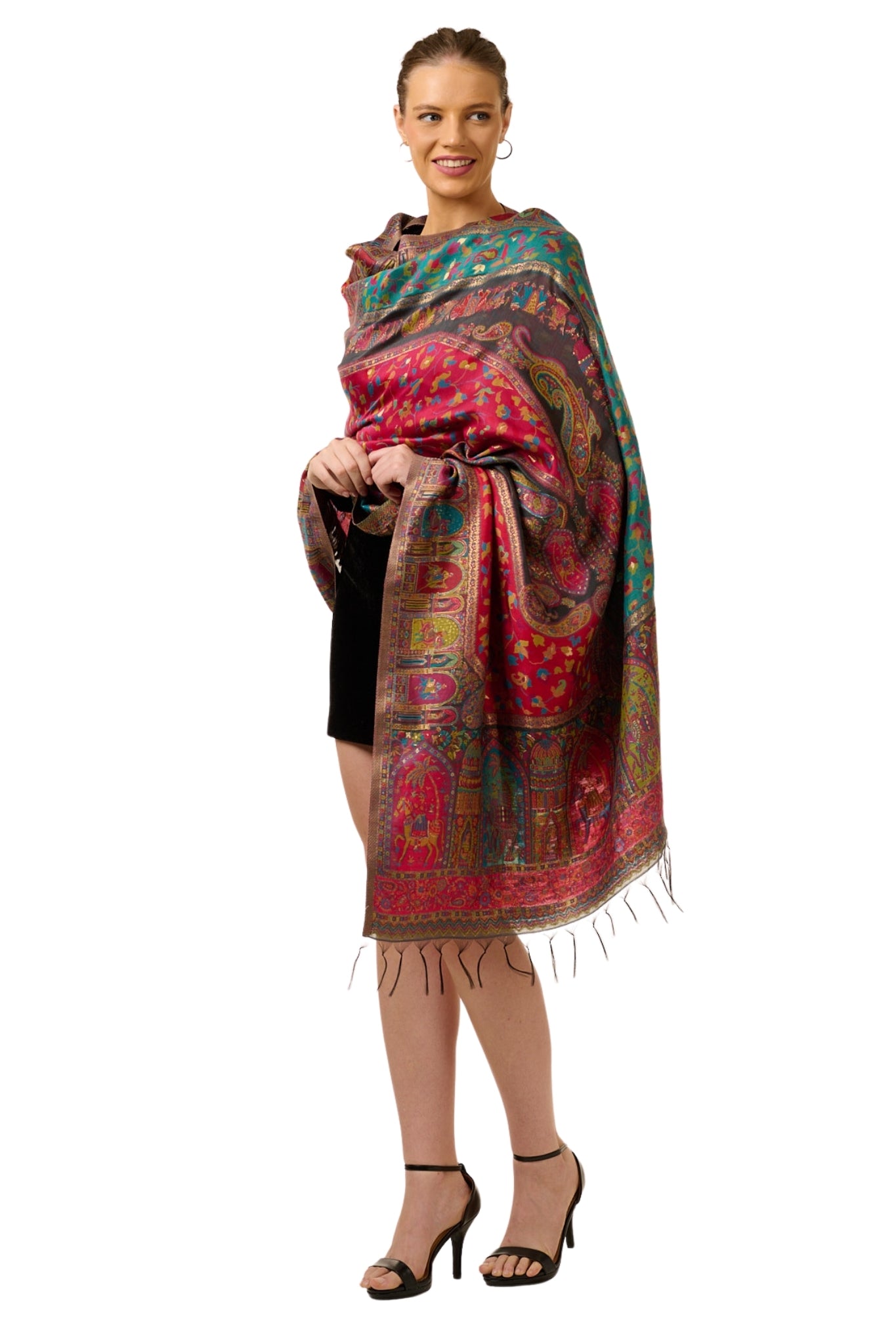 Taroob Silk Baraat Mughal Kaani Shawl