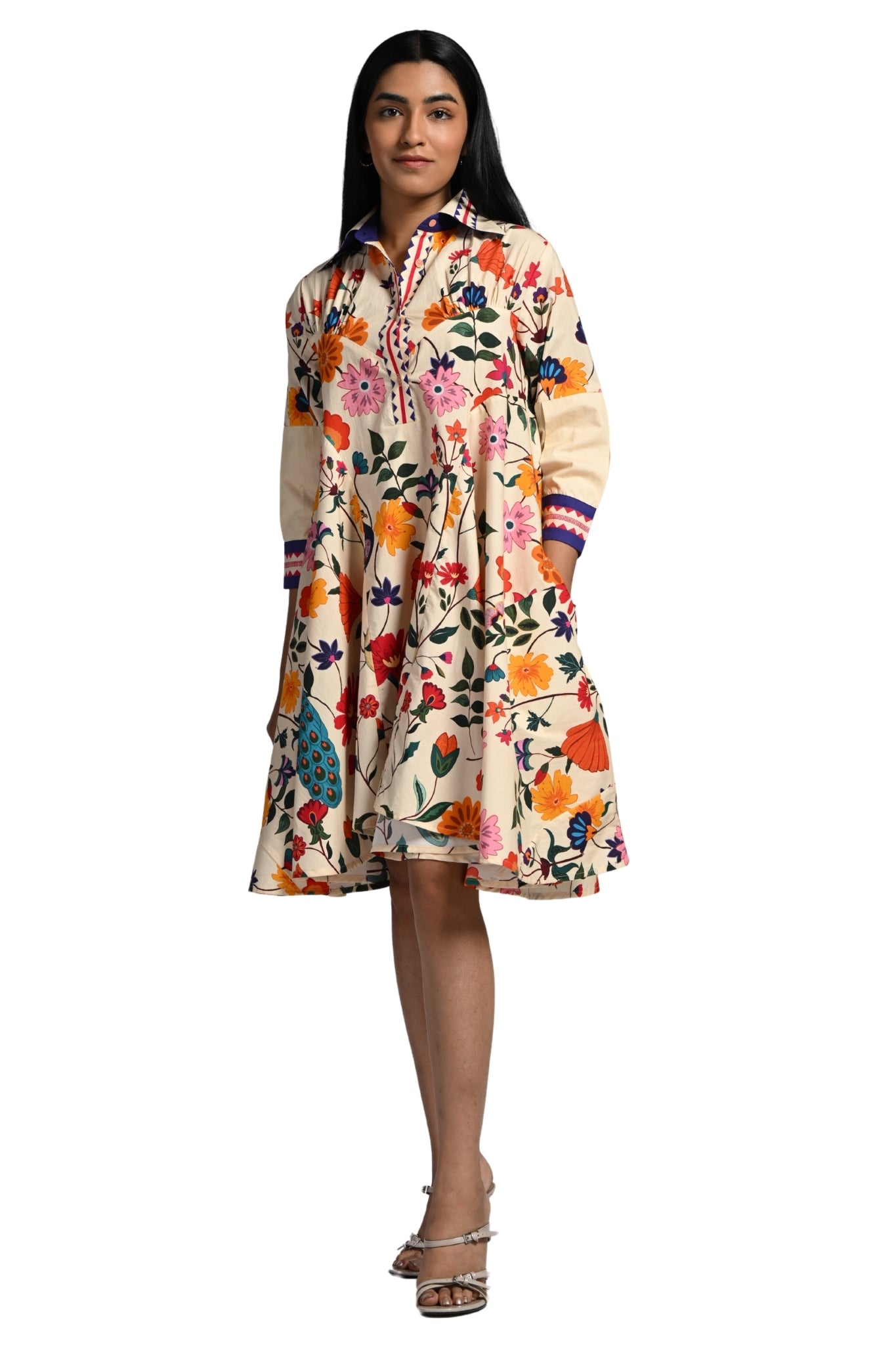 Bageecha Cotton Midi Dress – Women's Kaftans & Dresses | Taroob