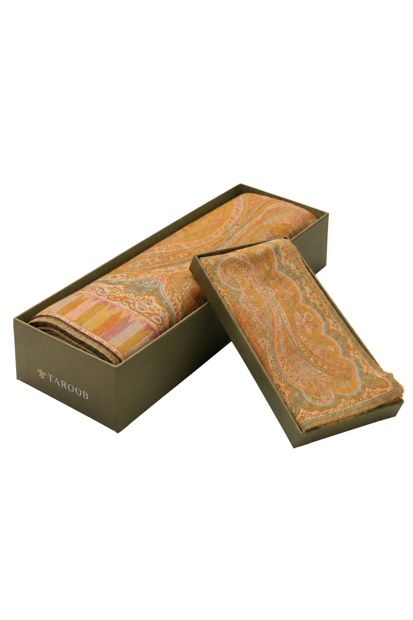 Taroob Gift Set of Silk Jamawar Stole & Pocket Square in UAE