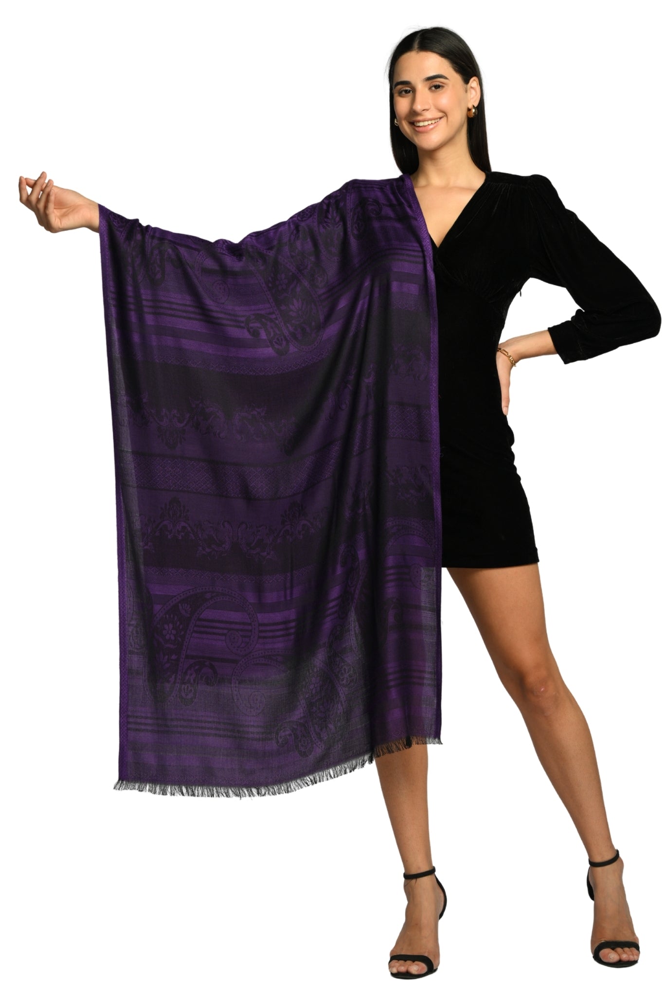 Taroob Signature Jamawar Silk Stole