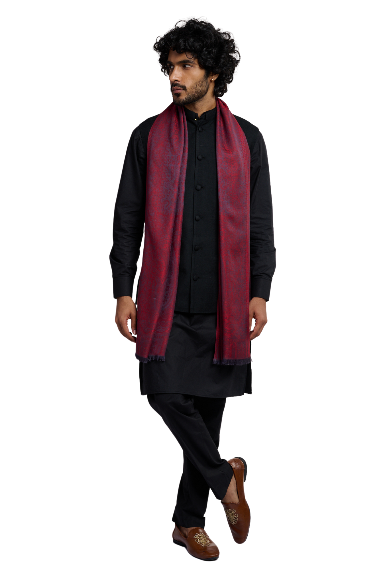 Taroob Men's Authentic Kashmiri Jamawar Stole
