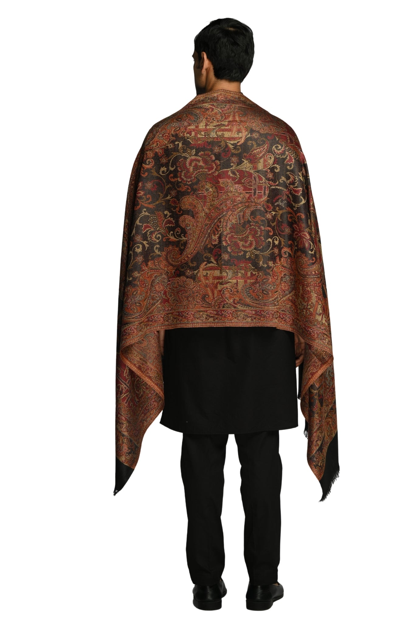 Taroob Faux Pashmina Antique Jamawar Stole