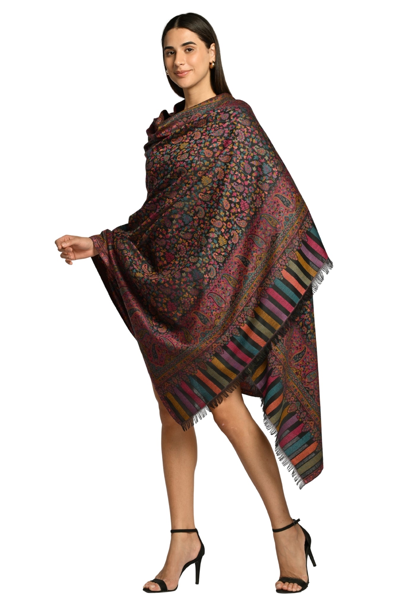 Taroob Faux Pashmina Antique Kaani Shawl