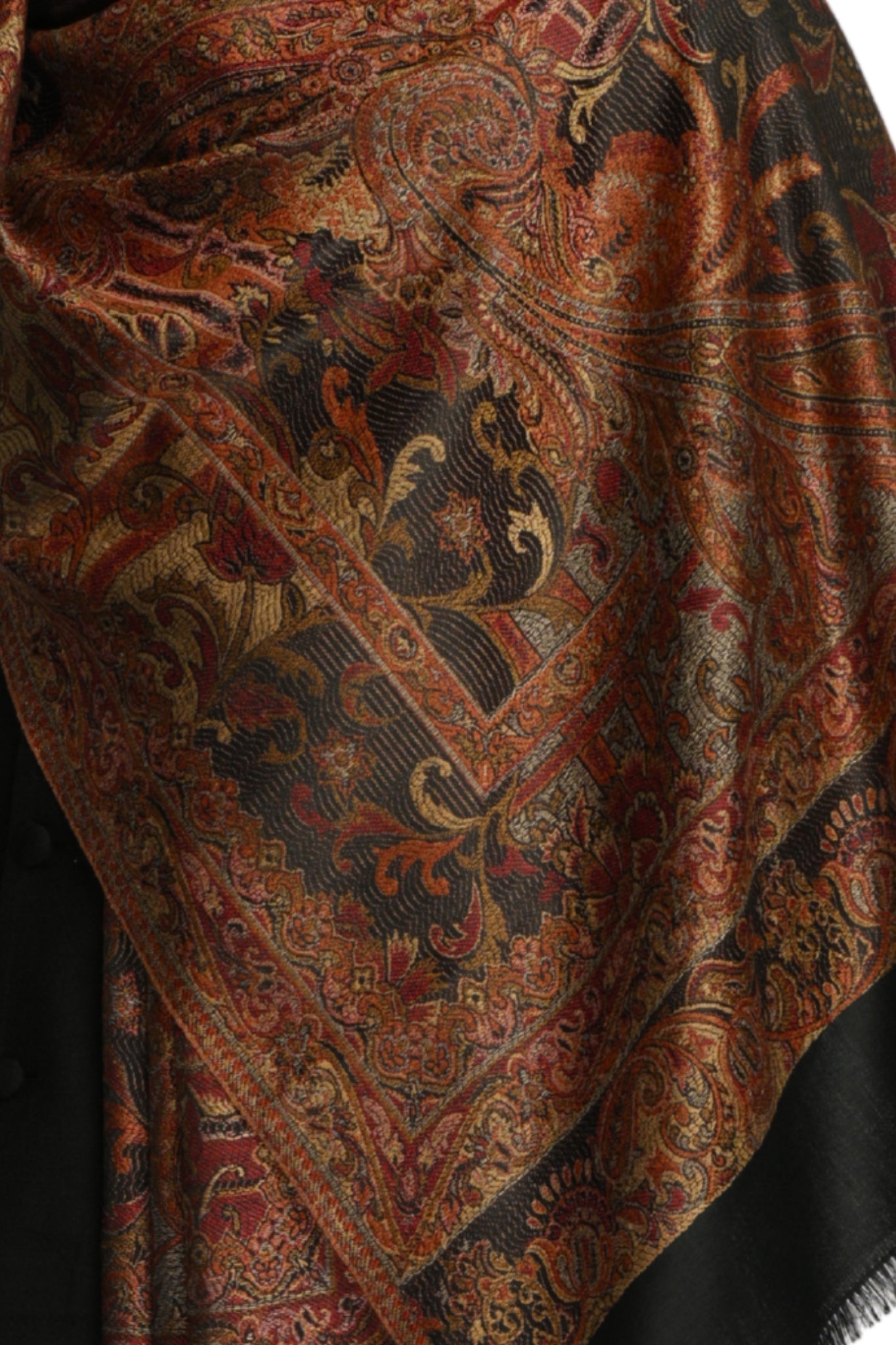 Taroob Faux Pashmina Antique Jamawar Stole