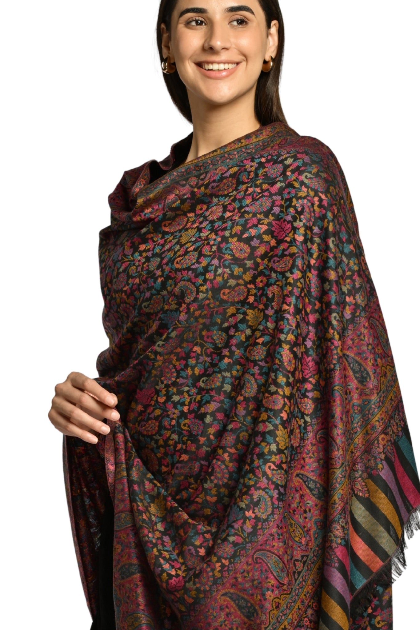 Taroob Faux Pashmina Antique Kaani Shawl