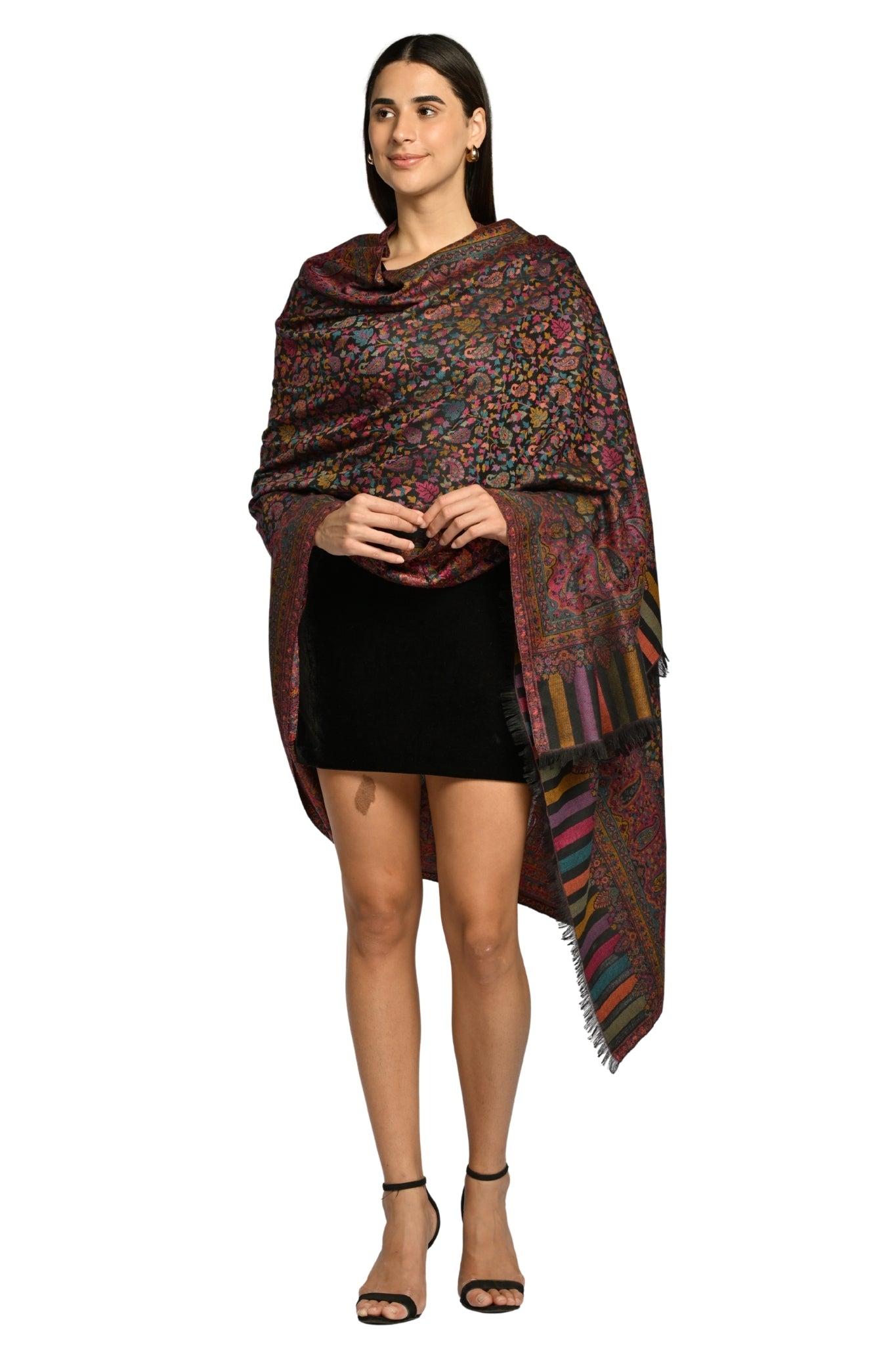 Taroob Faux Pashmina Antique Kaani Shawl