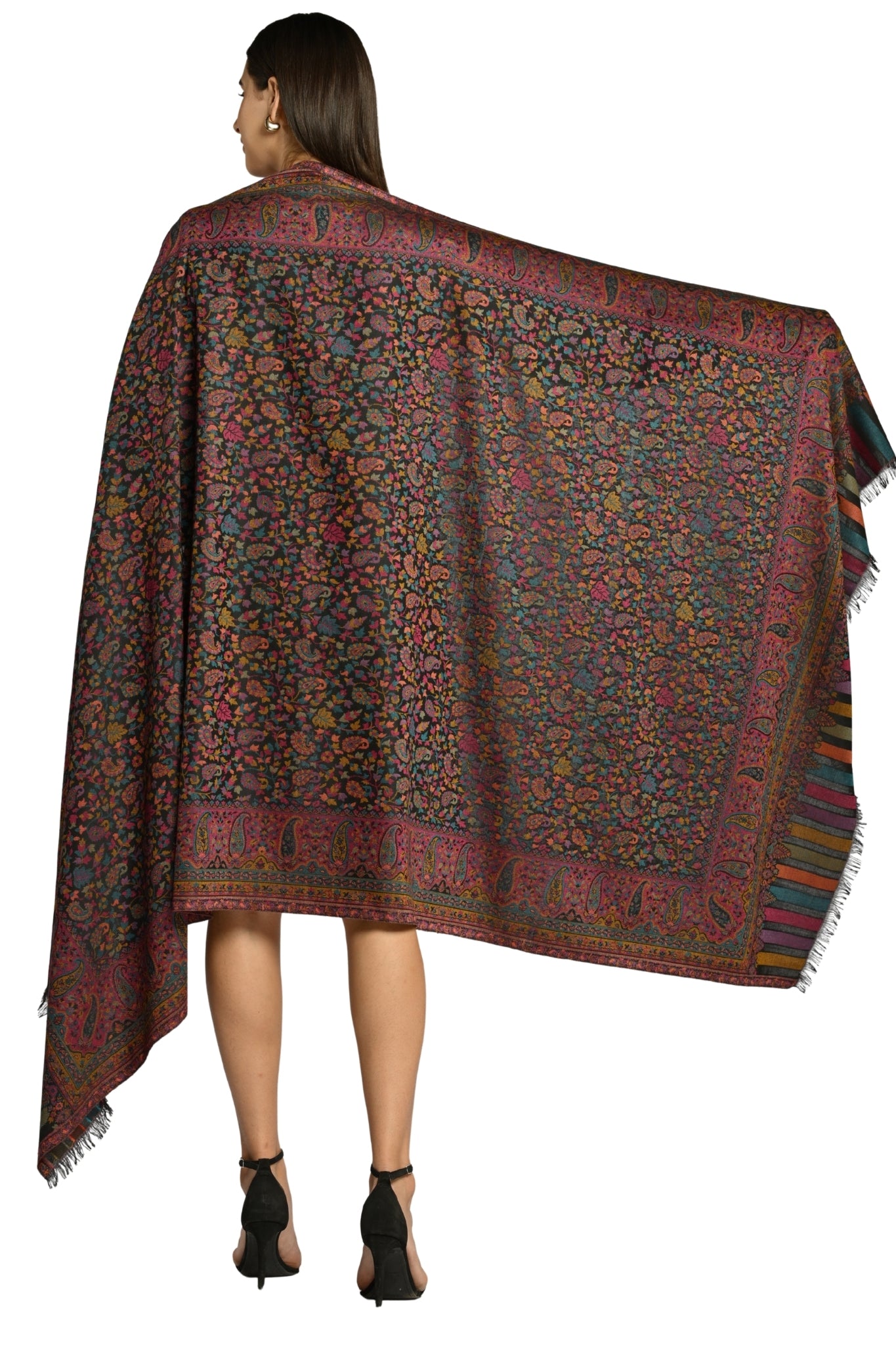 Taroob Faux Pashmina Antique Kaani Shawl