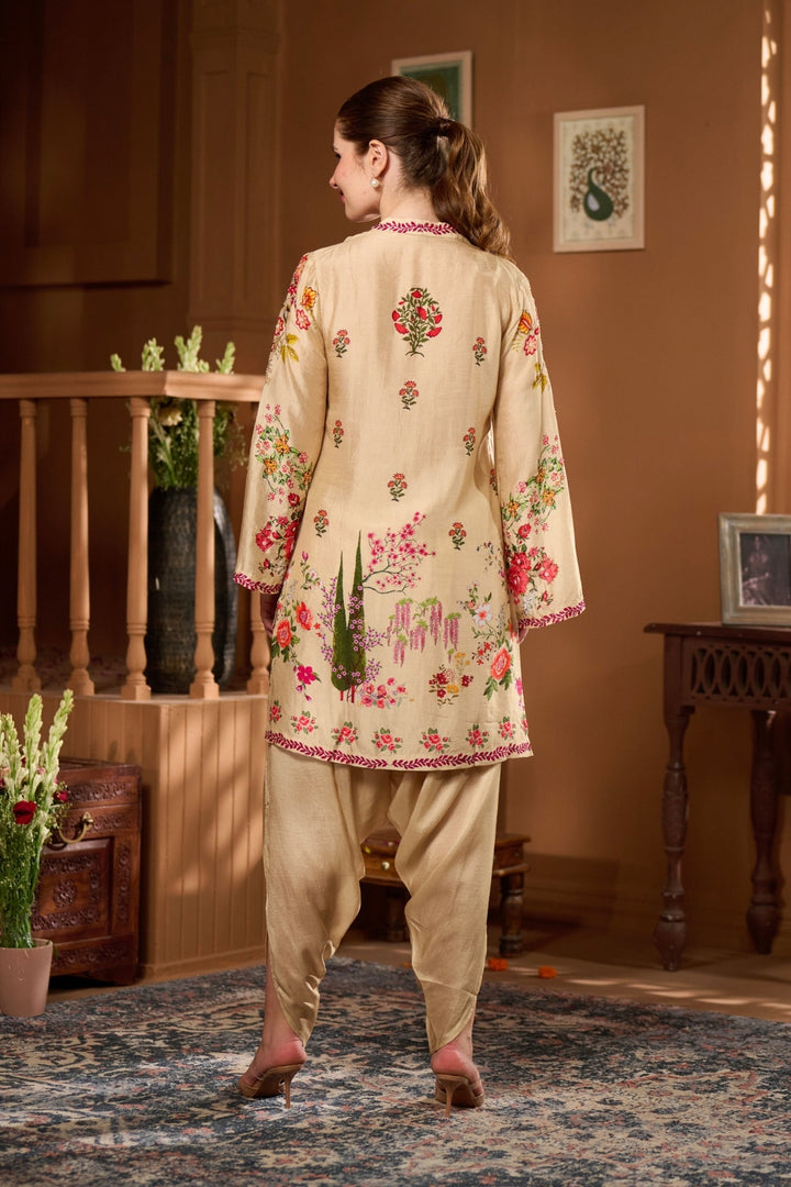 Taroob Mor Mahal Embroidered Kurta Set