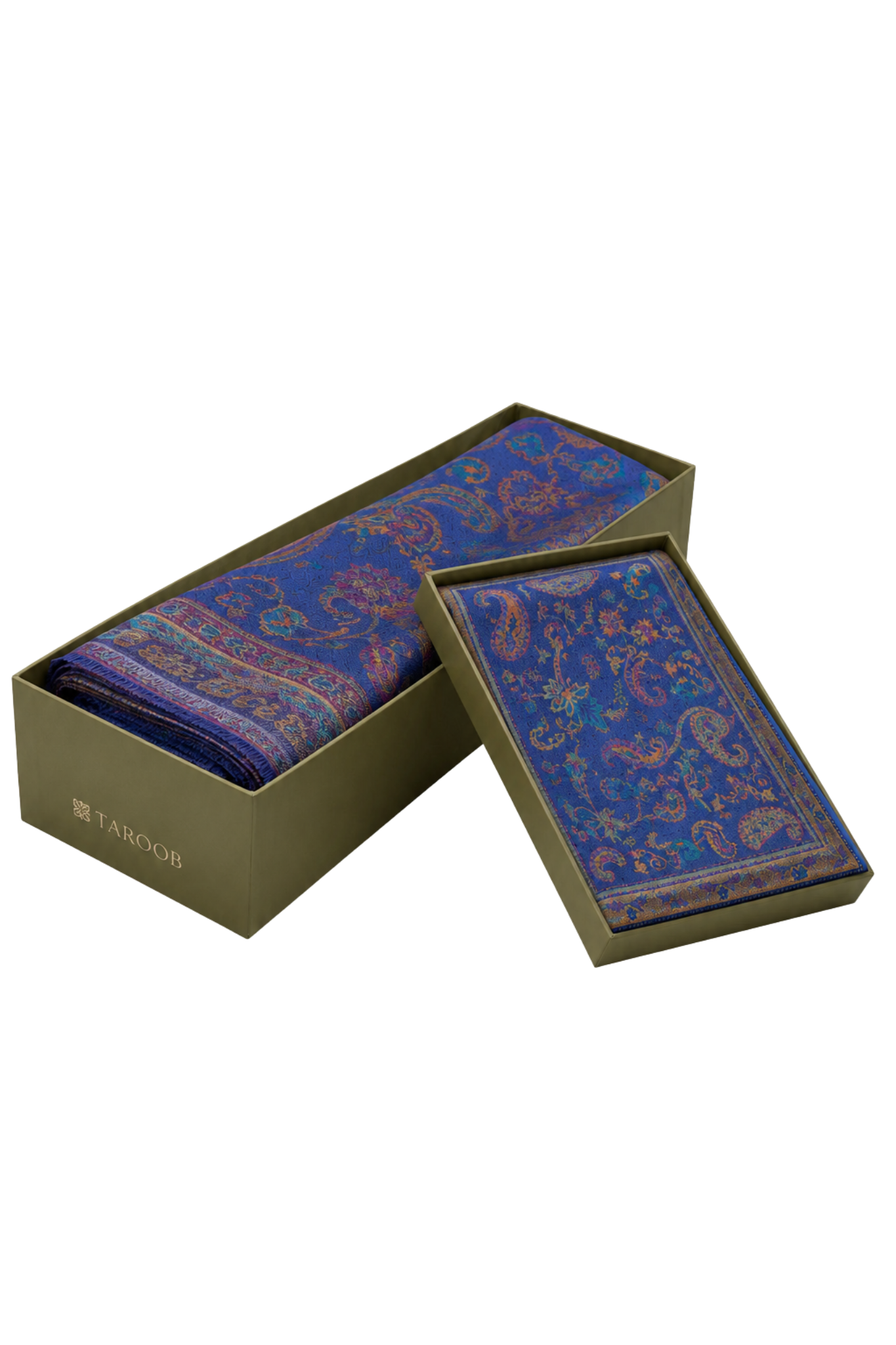 Taroob Gift Set of Silk Jamawar Stole & Pocket Square in UAE