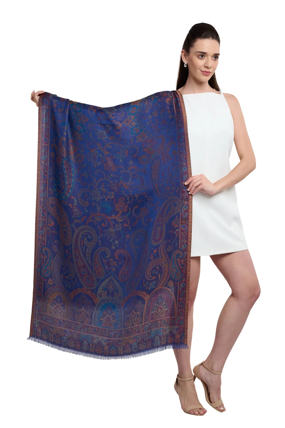 Taroob Gift Set of Silk Jamawar Stole & Pocket Square