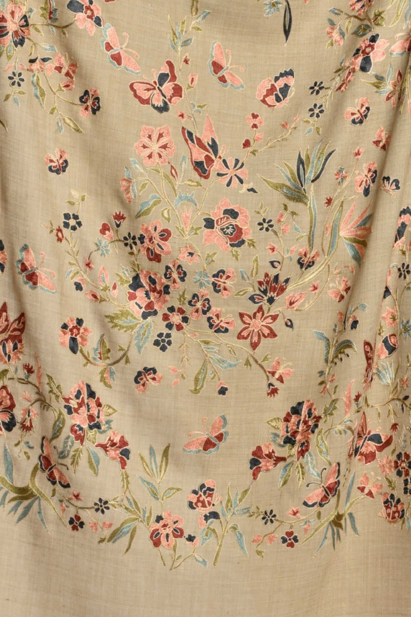 Taroob Butterfly Bloom Embroidered Stole