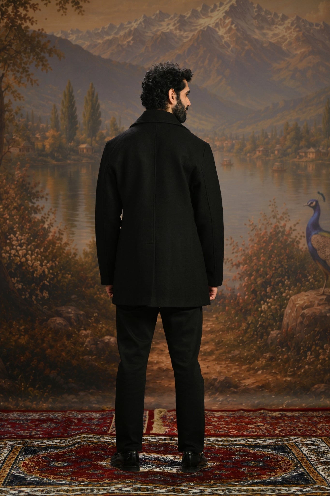Cashmere Wool Men's Peacoat