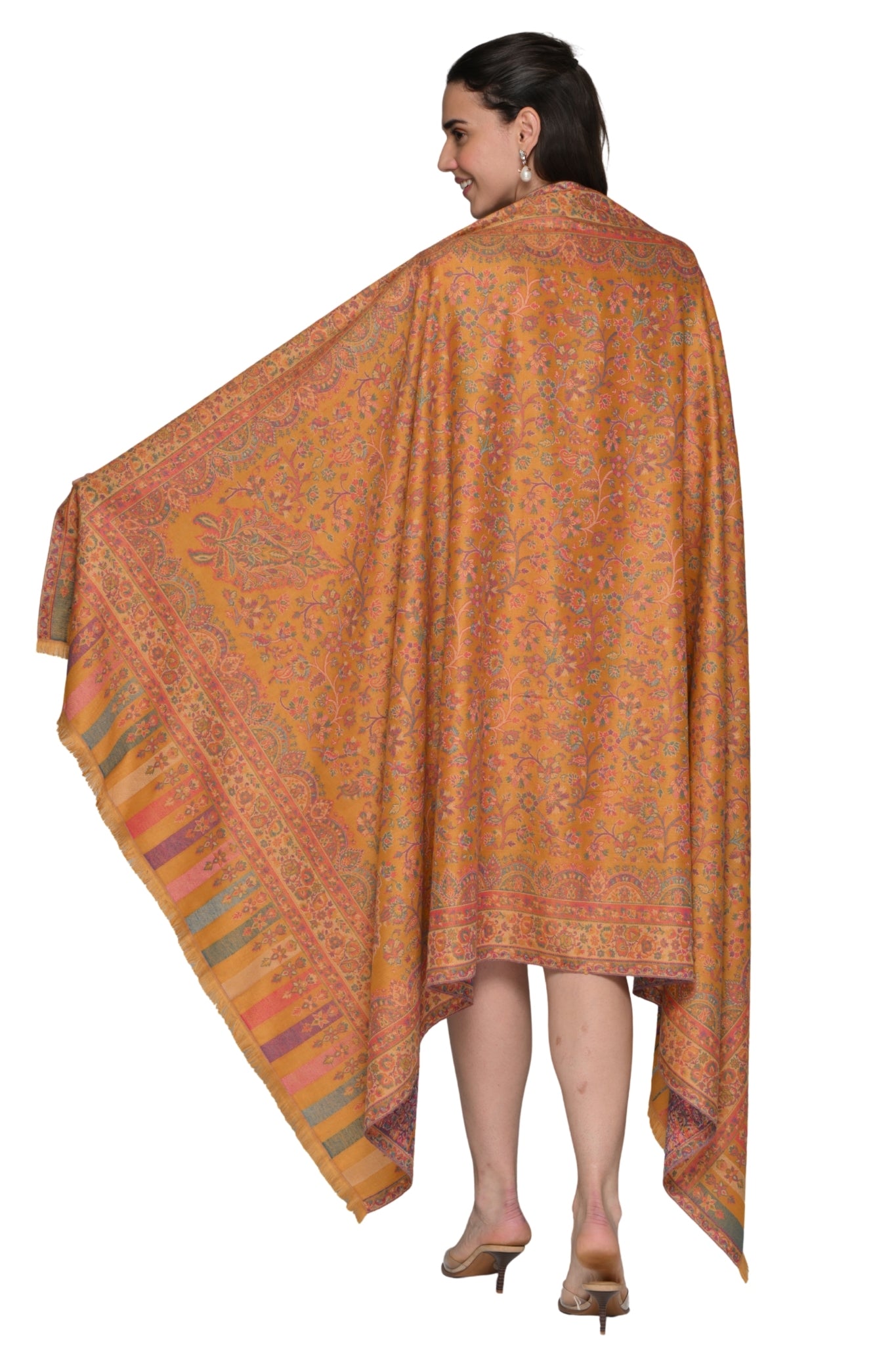 Faux Pashmina Antique Kaani Shawl – Women's – Alternate view | Taroob