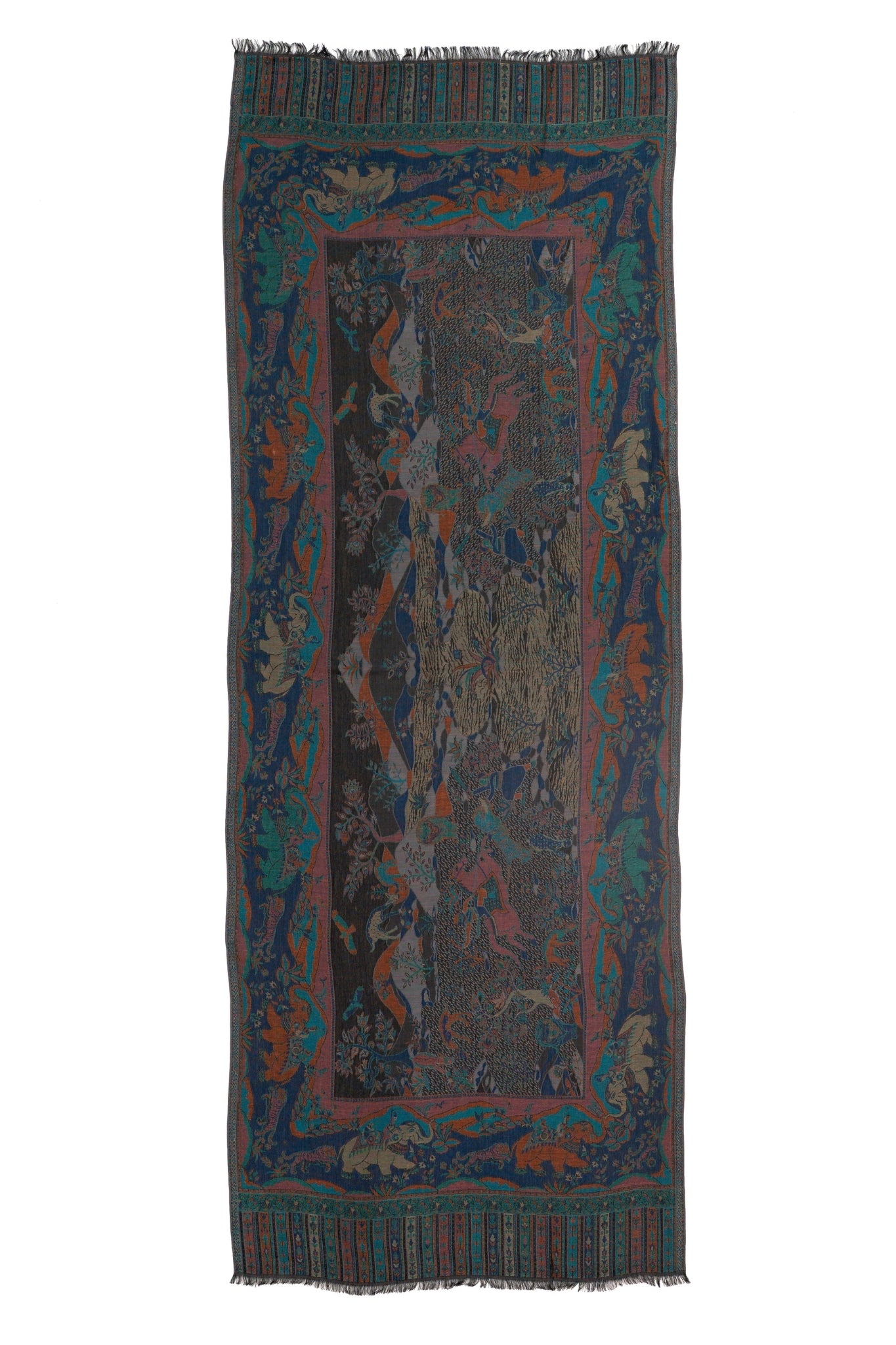 Taroob Raj-Shikara Silk Jamawar Stole
