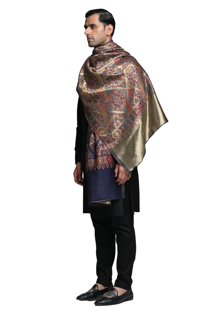 Taroob Royal Kashmiri Resham Reversible Shawl