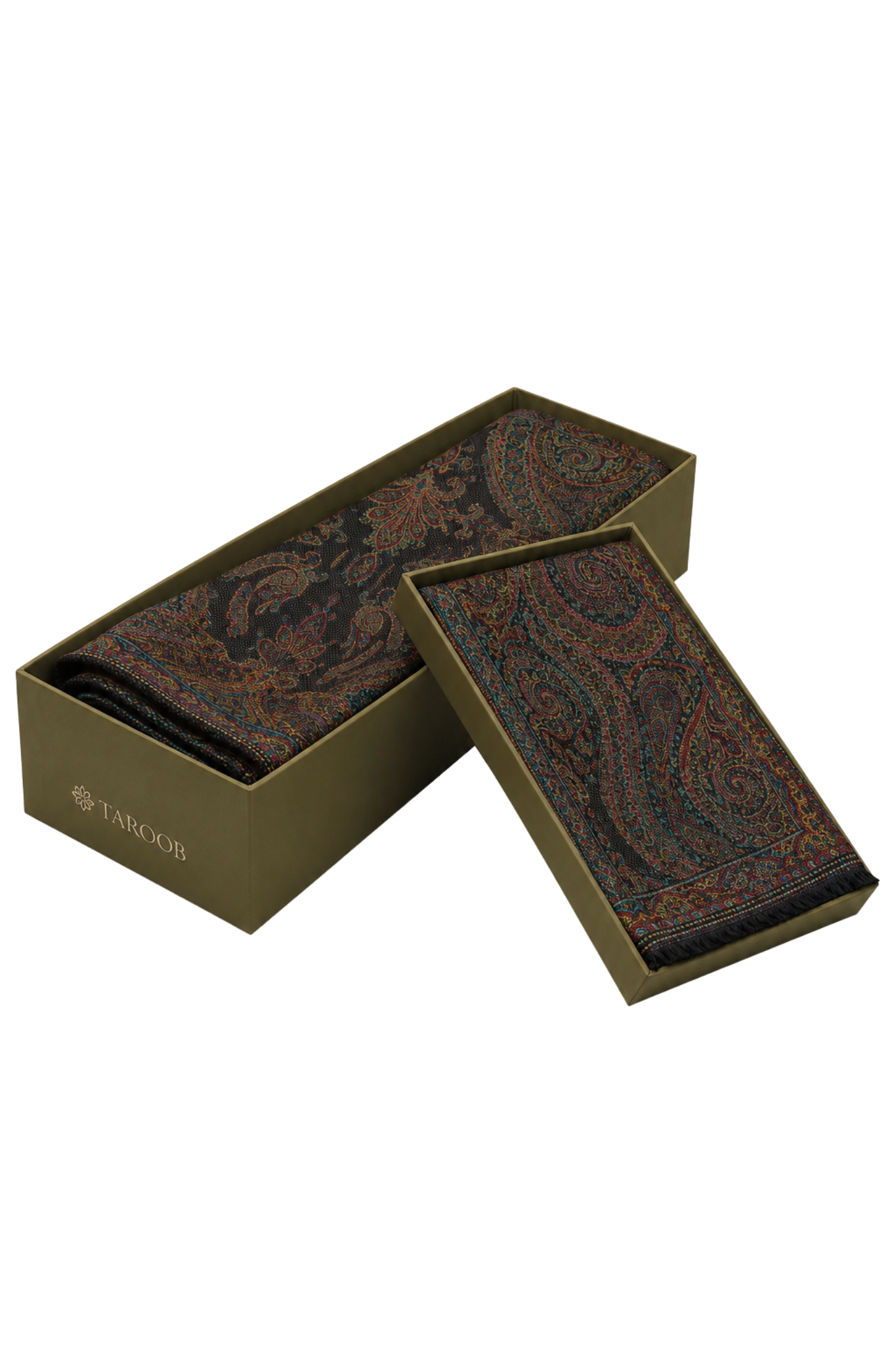 Taroob Gift Set of Silk Jamawar Stole & Pocket Square in UAE