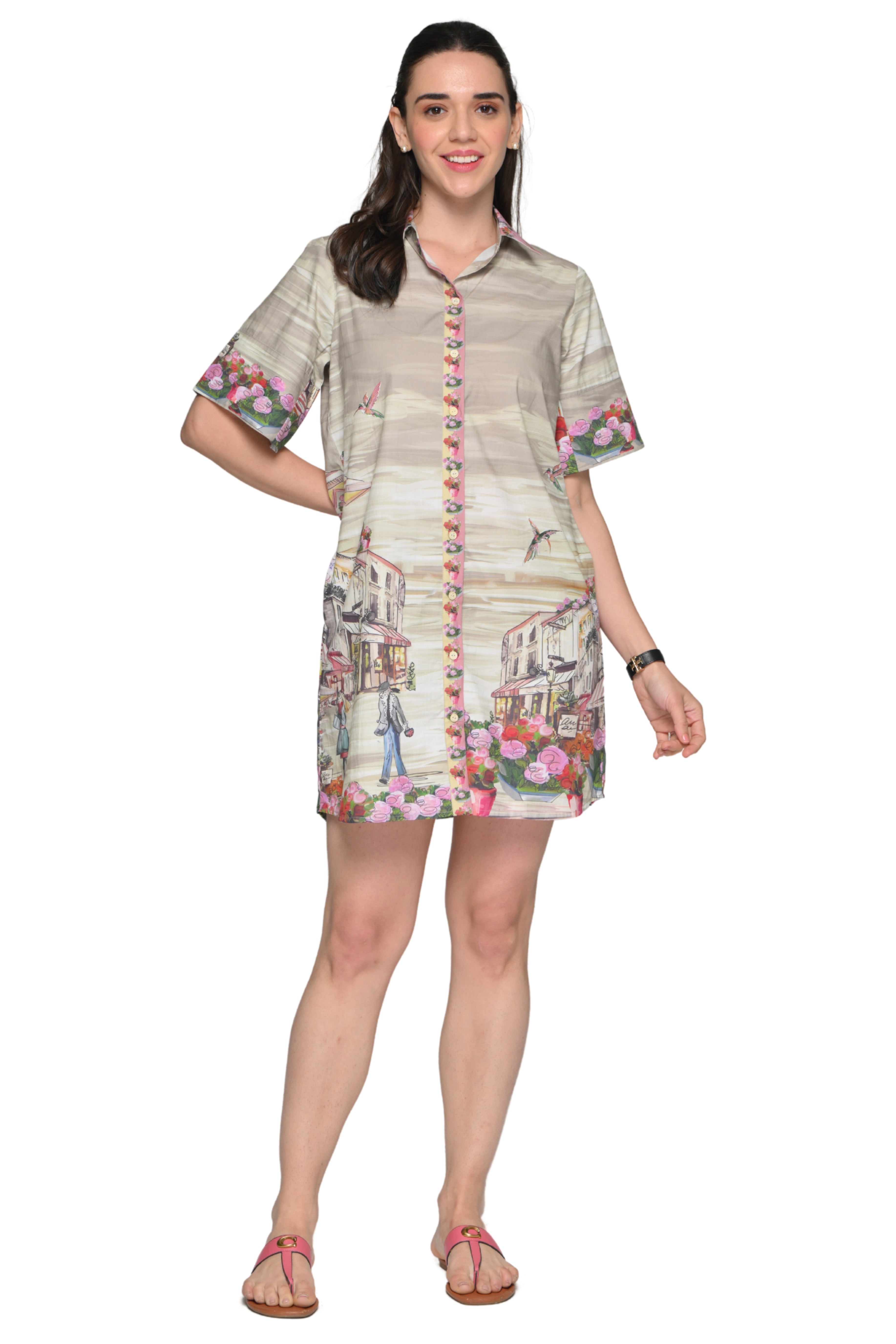 Taroob Riviera Fruits Cotton Dress